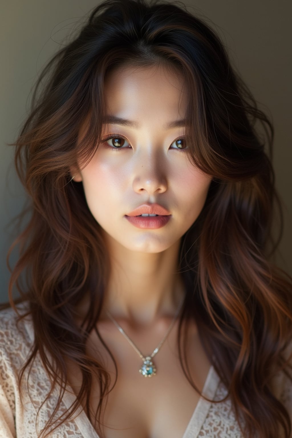 woman with brunette hair dyed
