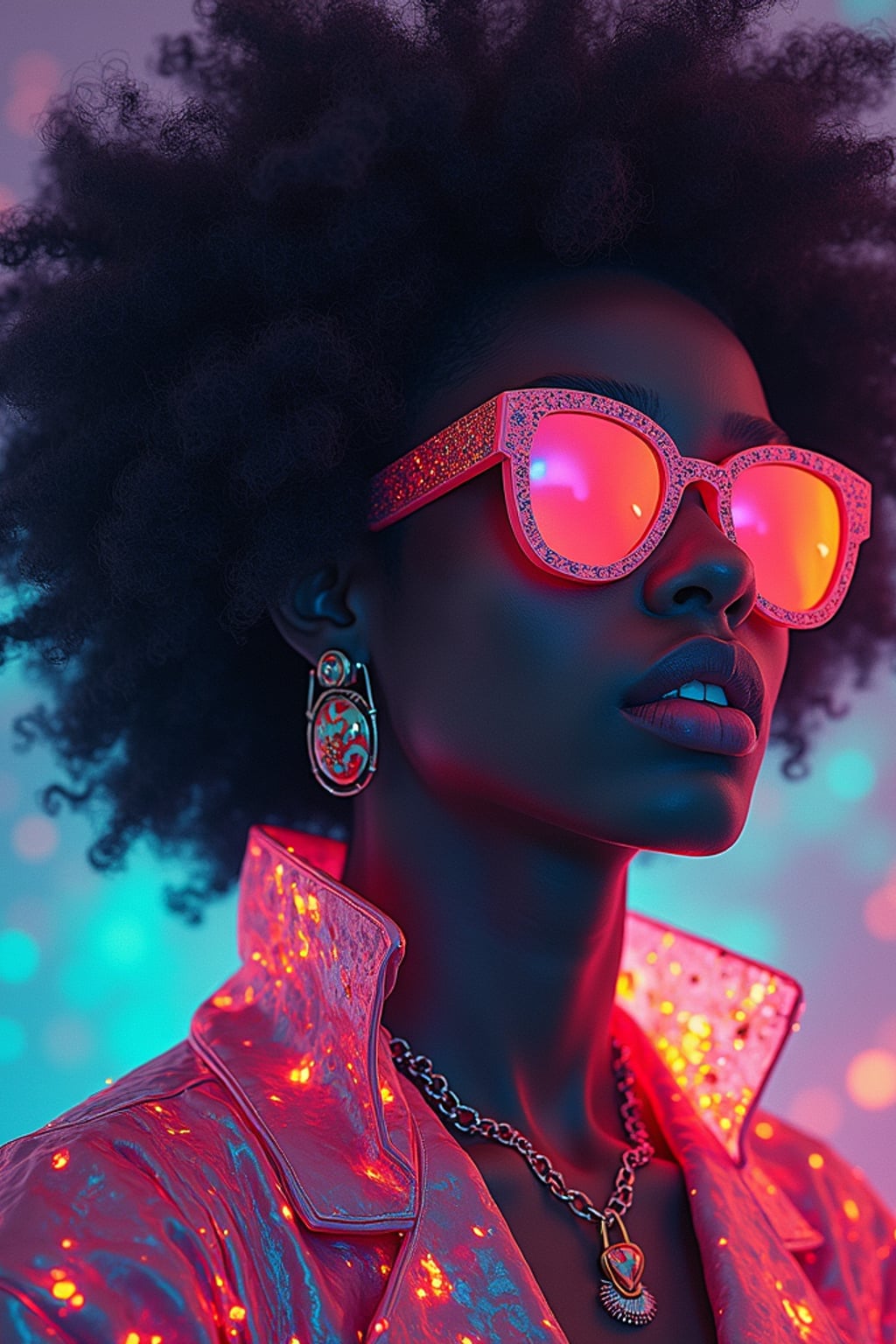 A psychedelic shot of woman, vibrant color scheme, in the style of romanticism, cinematic, artstation, Moebius, Greg rutkowski