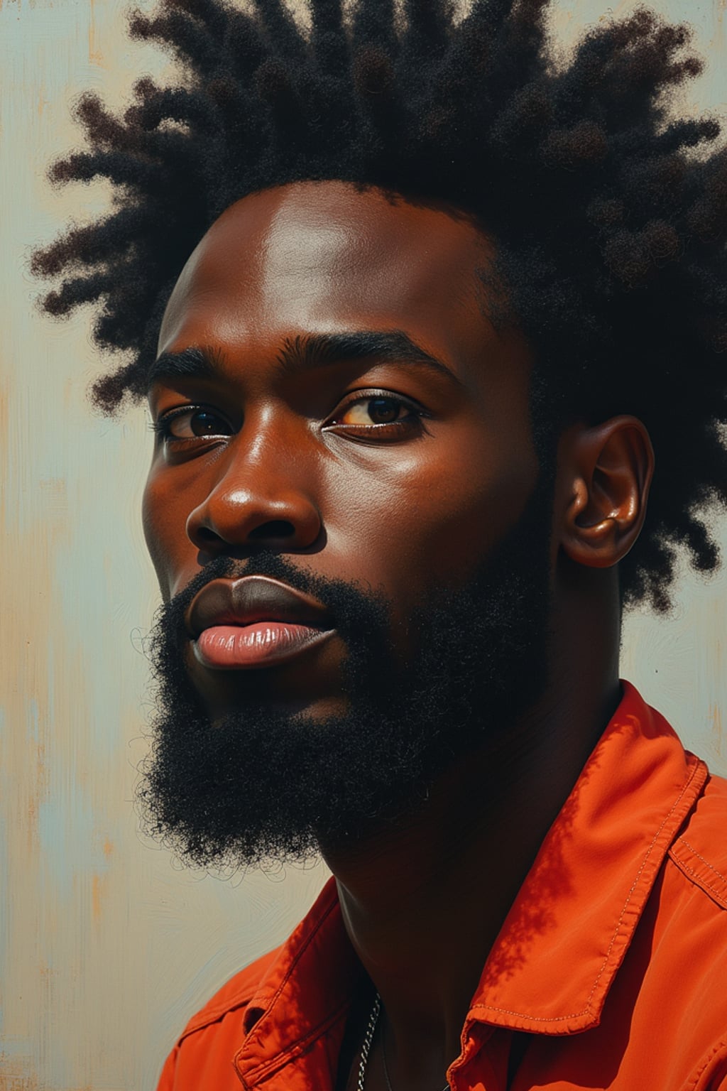wide shot painting of man, ultra realistic, concept art