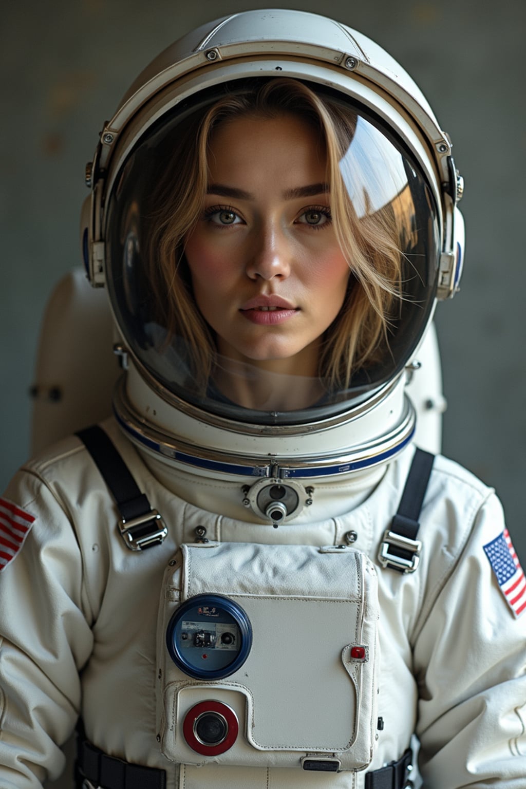 woman as NASA Astronaut in space suit