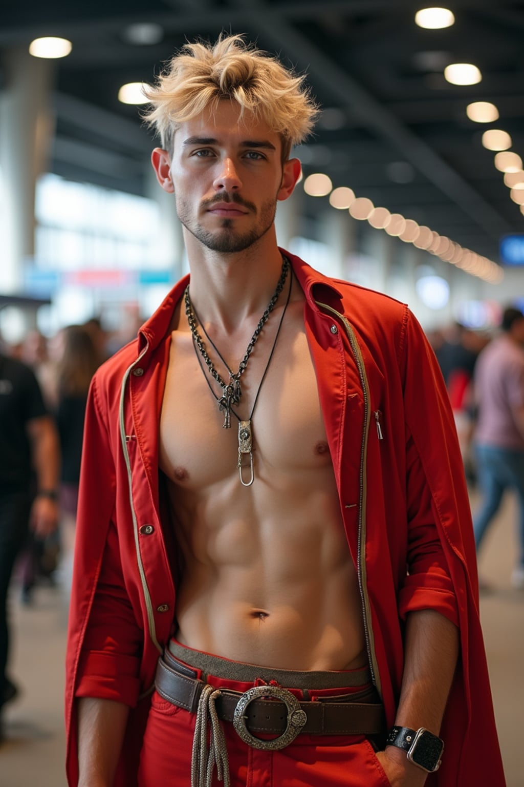 man in sexy Cosplay outfit at Cosplay Convention