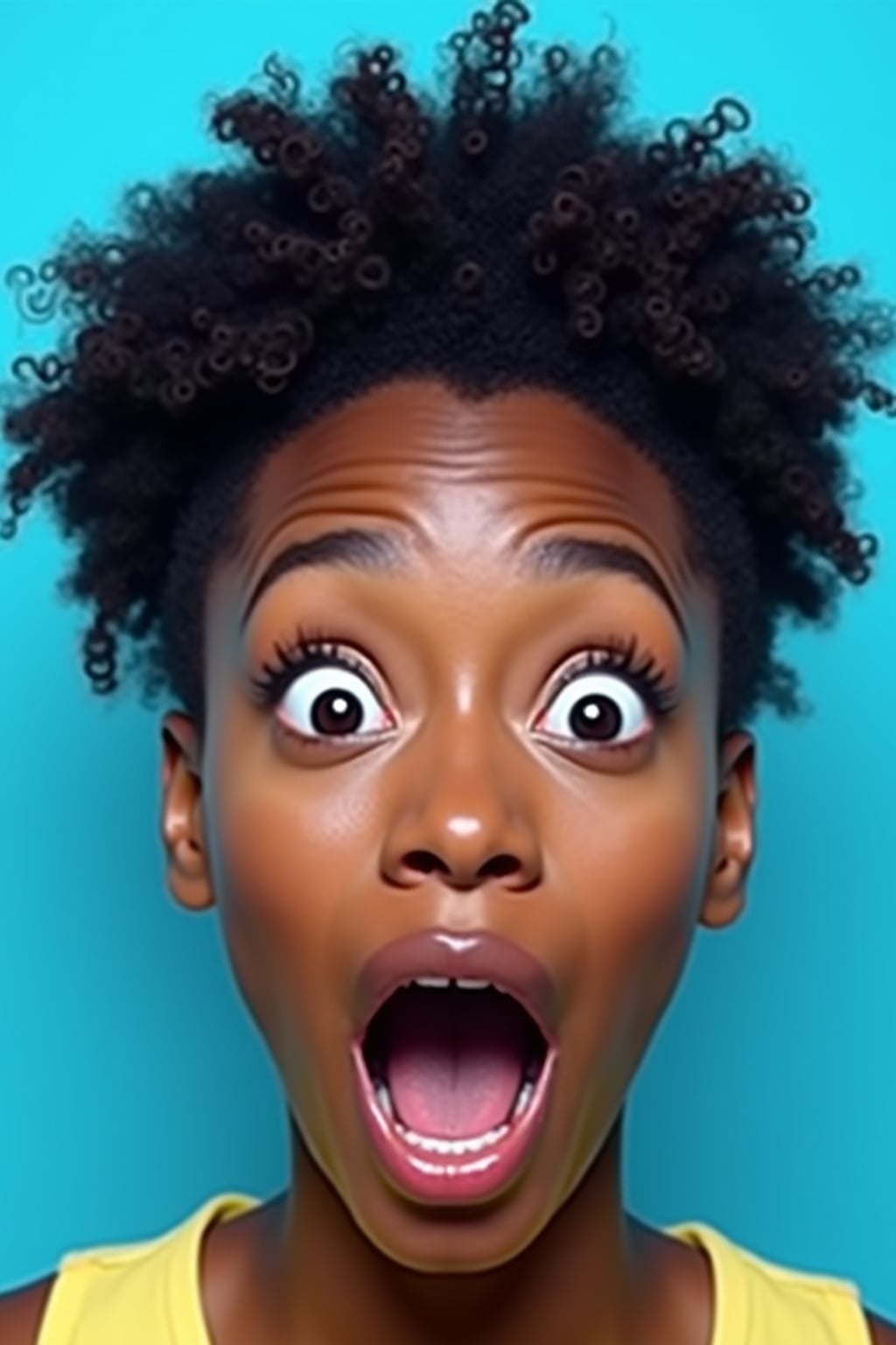 the image is a vibrant and colorful thumbnail, typically used for a youtube video. it features the exaggerated face of one woman expressing shock and humor, emphasizing the crazy theme of the video. their face is outlined with a white stroke to make it stand out against the blue background. this type of design is commonly used to attract viewers on social media platforms by promising entertaining and possibly awkward content.