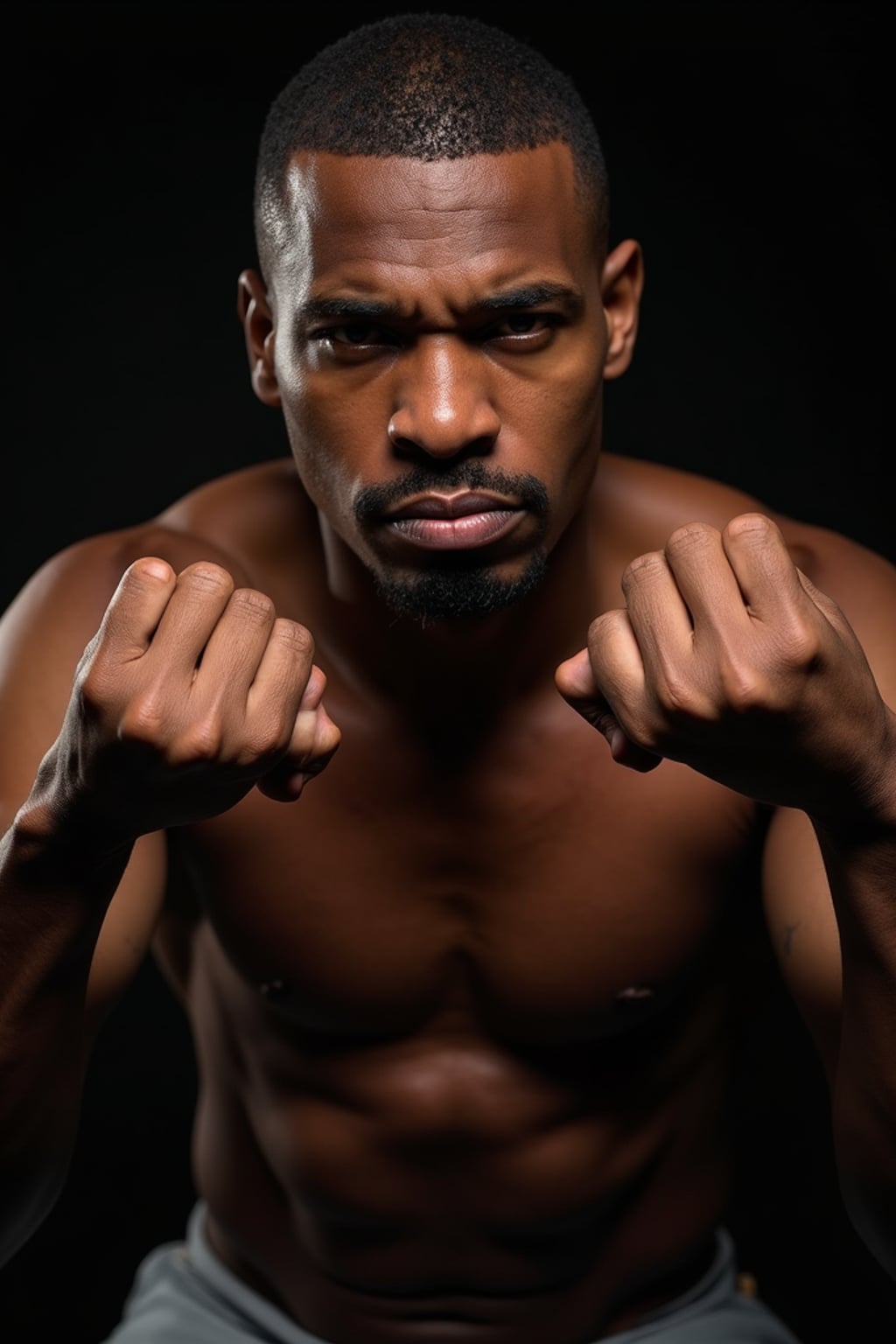 full body photo of Dramatic close-up for a 1990s album cover, intense expression.  Tough rap icon stance, flexing rings.
