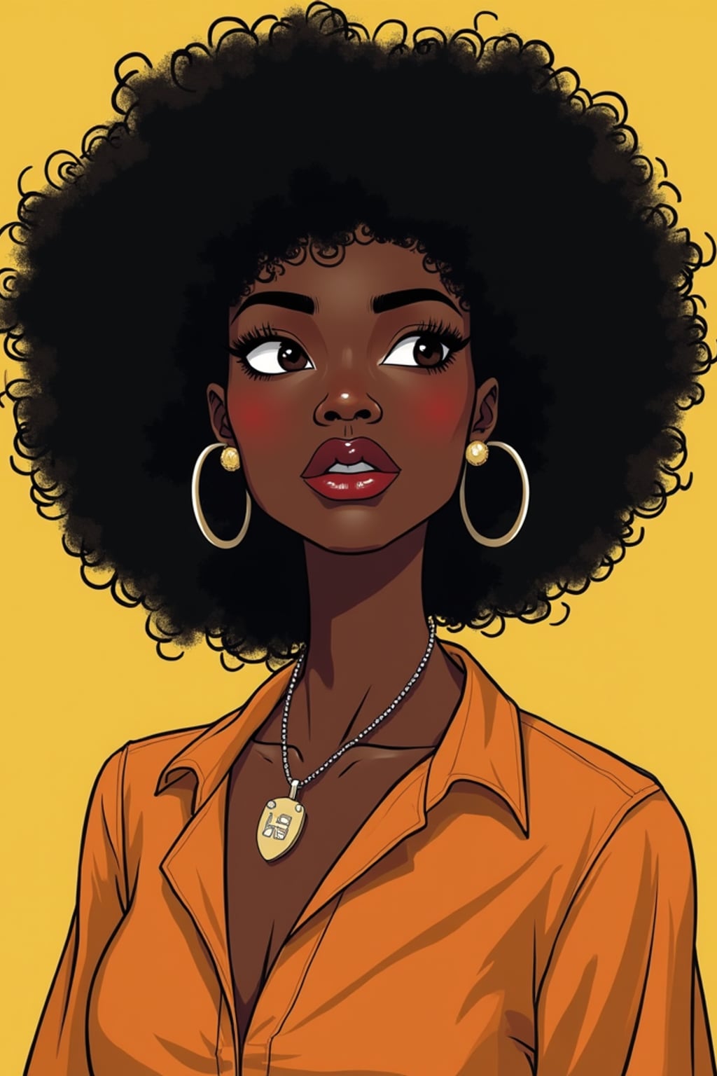 Model transformed into a contemporary illustration. Stylized features, artistic interpretation . Professional illustration.