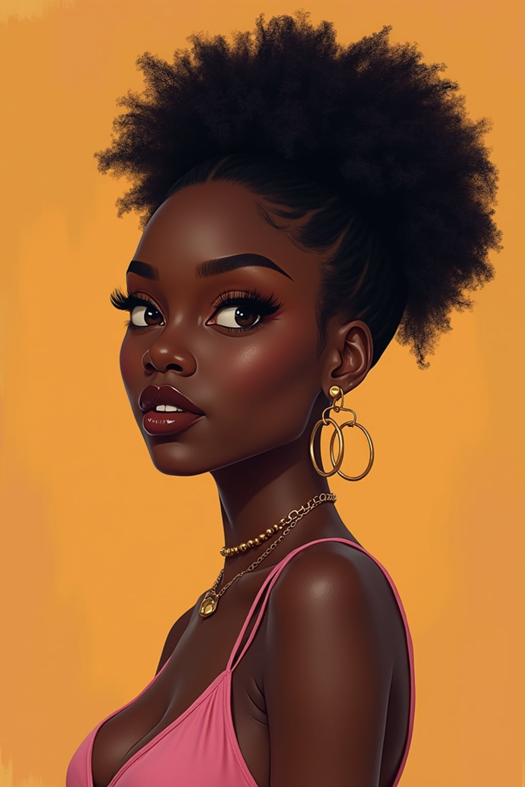 Full body portrait of woman as a digital illustration. Stylized features, artistic rendering . Digital art aesthetic.