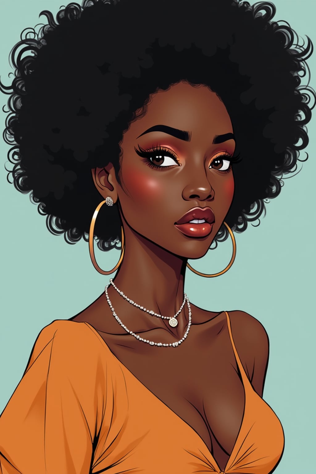 Full body portrait of woman as a digital illustration. Stylized features, artistic rendering . Digital art aesthetic.