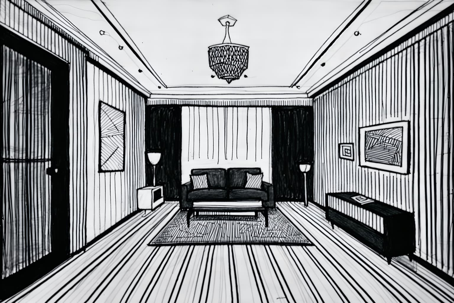 (hand-drawn monochrome black and white sketch line drawing)++ of sketch-style () apartment interior. a sketch of interior. with . a sketch of interior. trending on artstation. black and white line drawing sketch without colors. masterpiece, cinematic light, ultrarealistic+, photorealistic+, 8k, raw photo, realistic, sharp focus on eyes, (symmetrical eyes), (intact eyes), hyperrealistic, highest quality, best quality, , highly detailed, masterpiece, best quality, extremely detailed 8k wallpaper, masterpiece, best quality, ultra-detailed, best shadow, detailed background, detailed face, detailed eyes, high contrast, best illumination, detailed face, dulux, caustic, dynamic angle, detailed glow. dramatic lighting. highly detailed, insanely detailed hair, symmetrical, intricate details, professionally retouched, 8k high definition. strong bokeh. award winning photo.