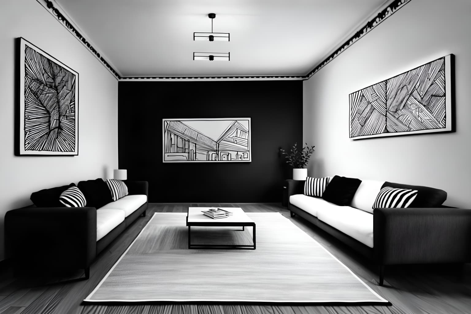 (hand-drawn monochrome black and white sketch line drawing)++ of sketch-style () apartment interior. a sketch of interior. with . a sketch of interior. trending on artstation. black and white line drawing sketch without colors. masterpiece, cinematic light, ultrarealistic+, photorealistic+, 8k, raw photo, realistic, sharp focus on eyes, (symmetrical eyes), (intact eyes), hyperrealistic, highest quality, best quality, , highly detailed, masterpiece, best quality, extremely detailed 8k wallpaper, masterpiece, best quality, ultra-detailed, best shadow, detailed background, detailed face, detailed eyes, high contrast, best illumination, detailed face, dulux, caustic, dynamic angle, detailed glow. dramatic lighting. highly detailed, insanely detailed hair, symmetrical, intricate details, professionally retouched, 8k high definition. strong bokeh. award winning photo.