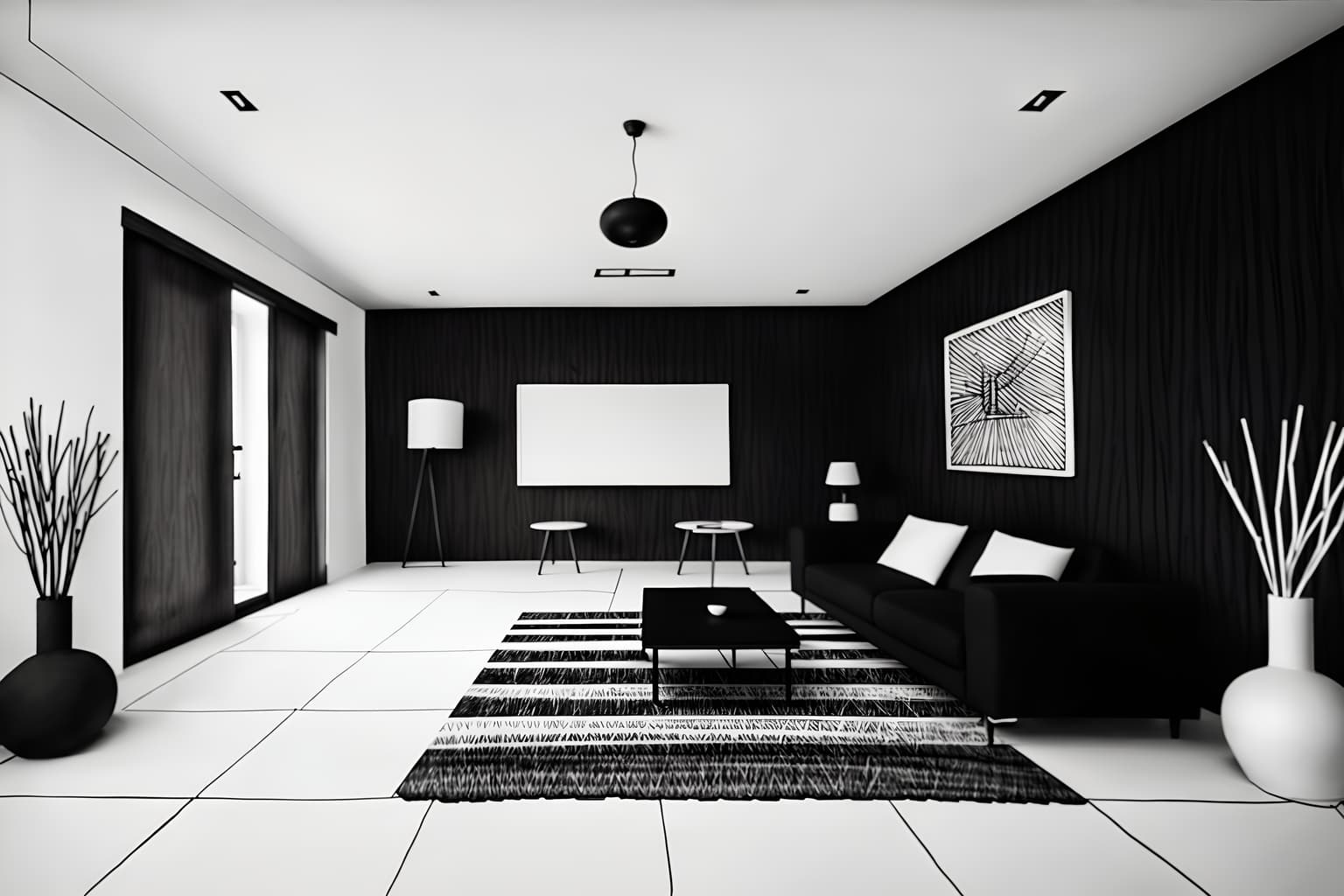 (hand-drawn monochrome black and white sketch line drawing)++ of sketch-style () apartment interior. a sketch of interior. with . a sketch of interior. trending on artstation. black and white line drawing sketch without colors. masterpiece, cinematic light, ultrarealistic+, photorealistic+, 8k, raw photo, realistic, sharp focus on eyes, (symmetrical eyes), (intact eyes), hyperrealistic, highest quality, best quality, , highly detailed, masterpiece, best quality, extremely detailed 8k wallpaper, masterpiece, best quality, ultra-detailed, best shadow, detailed background, detailed face, detailed eyes, high contrast, best illumination, detailed face, dulux, caustic, dynamic angle, detailed glow. dramatic lighting. highly detailed, insanely detailed hair, symmetrical, intricate details, professionally retouched, 8k high definition. strong bokeh. award winning photo.