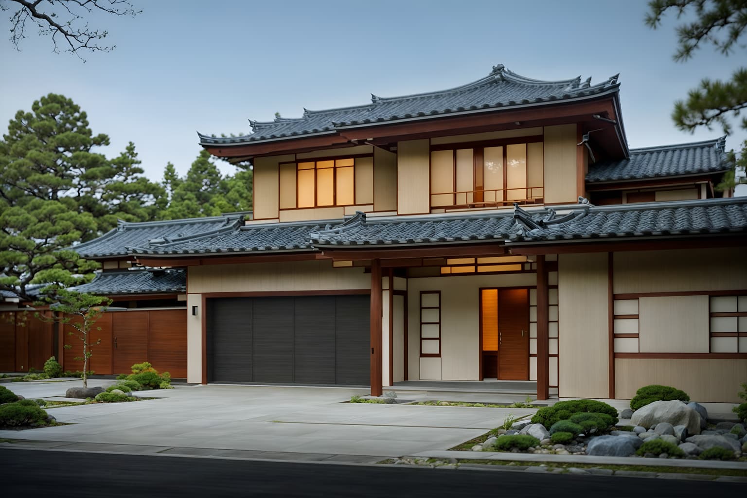 zen-style exterior designed (house exterior exterior) . with japanese exterior and japanese minimalist exterior and simplicity and japanese minimalist exterior and mimimalist and natural textures and clean lines and natural light. . cinematic photo, highly detailed, cinematic lighting, ultra-detailed, ultrarealistic, photorealism, 8k. zen exterior design style. masterpiece, cinematic light, ultrarealistic+, photorealistic+, 8k, raw photo, realistic, sharp focus on eyes, (symmetrical eyes), (intact eyes), hyperrealistic, highest quality, best quality, , highly detailed, masterpiece, best quality, extremely detailed 8k wallpaper, masterpiece, best quality, ultra-detailed, best shadow, detailed background, detailed face, detailed eyes, high contrast, best illumination, detailed face, dulux, caustic, dynamic angle, detailed glow. dramatic lighting. highly detailed, insanely detailed hair, symmetrical, intricate details, professionally retouched, 8k high definition. strong bokeh. award winning photo.