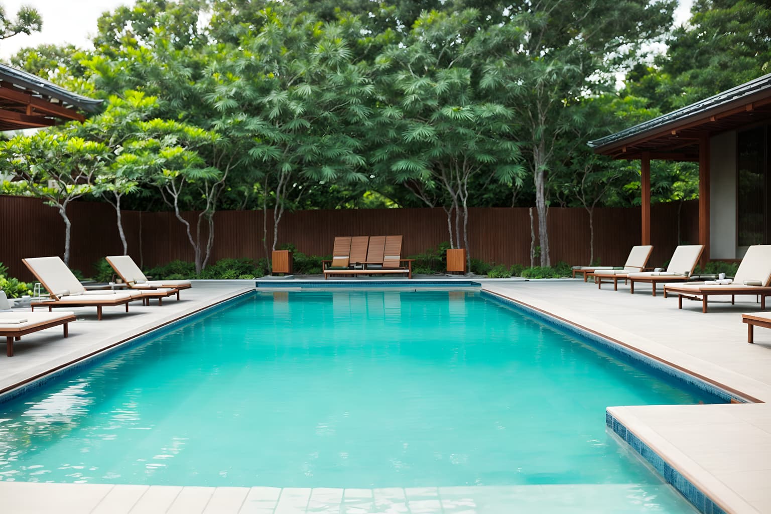 zen-style designed (outdoor pool area ) with pool lounge chairs and pool lights and pool and pool lounge chairs. . with simplicity and clean lines and mimimalist and japanese minimalist and calm and neutral colors and asian and natural light and simple furniture. . cinematic photo, highly detailed, cinematic lighting, ultra-detailed, ultrarealistic, photorealism, 8k. zen design style. masterpiece, cinematic light, ultrarealistic+, photorealistic+, 8k, raw photo, realistic, sharp focus on eyes, (symmetrical eyes), (intact eyes), hyperrealistic, highest quality, best quality, , highly detailed, masterpiece, best quality, extremely detailed 8k wallpaper, masterpiece, best quality, ultra-detailed, best shadow, detailed background, detailed face, detailed eyes, high contrast, best illumination, detailed face, dulux, caustic, dynamic angle, detailed glow. dramatic lighting. highly detailed, insanely detailed hair, symmetrical, intricate details, professionally retouched, 8k high definition. strong bokeh. award winning photo.