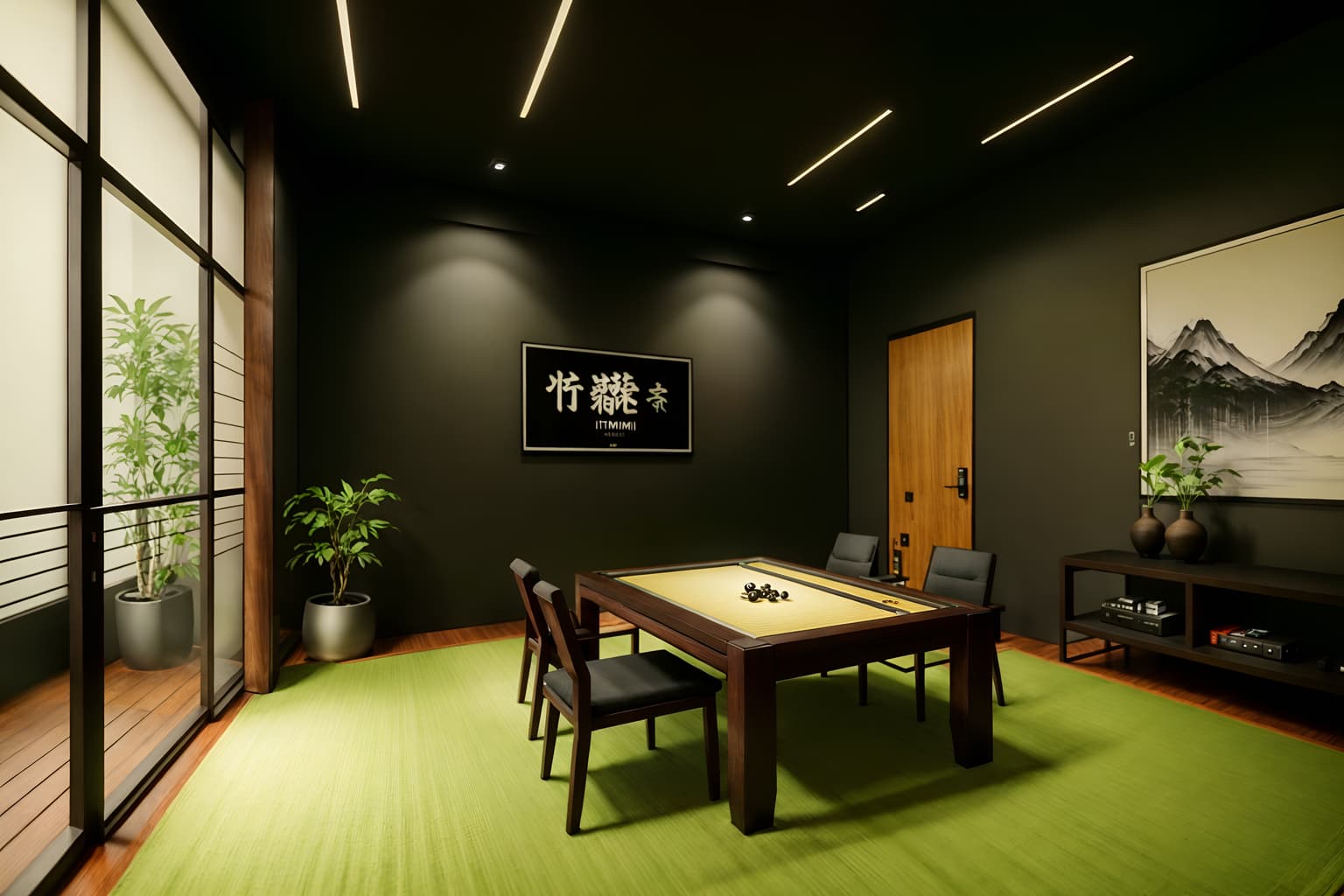 zen-style (gaming room interior) . with mimimalist and clutter free and asian interior and asian zen interior and japanese minimalist interior and asian zen interior and clean lines and japanese minimalist interior. . cinematic photo, highly detailed, cinematic lighting, ultra-detailed, ultrarealistic, photorealism, 8k. zen interior design style. masterpiece, cinematic light, ultrarealistic+, photorealistic+, 8k, raw photo, realistic, sharp focus on eyes, (symmetrical eyes), (intact eyes), hyperrealistic, highest quality, best quality, , highly detailed, masterpiece, best quality, extremely detailed 8k wallpaper, masterpiece, best quality, ultra-detailed, best shadow, detailed background, detailed face, detailed eyes, high contrast, best illumination, detailed face, dulux, caustic, dynamic angle, detailed glow. dramatic lighting. highly detailed, insanely detailed hair, symmetrical, intricate details, professionally retouched, 8k high definition. strong bokeh. award winning photo.