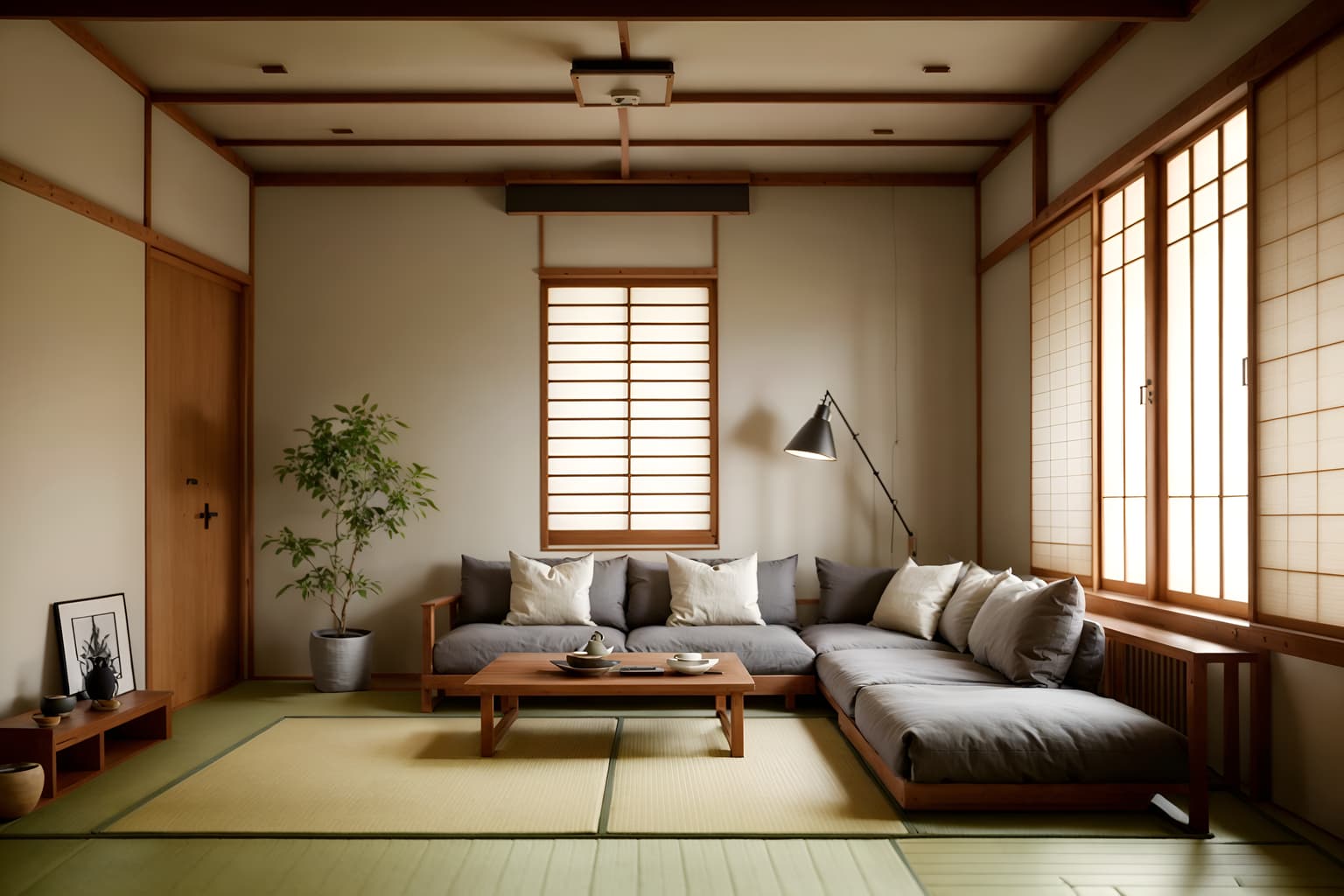 zen-style (attic interior) . with simple furniture and japanese interior and calm and neutral colors and simplicity and serenity and harmony and mimimalist and asian zen interior and japanese minimalist interior. . cinematic photo, highly detailed, cinematic lighting, ultra-detailed, ultrarealistic, photorealism, 8k. zen interior design style. masterpiece, cinematic light, ultrarealistic+, photorealistic+, 8k, raw photo, realistic, sharp focus on eyes, (symmetrical eyes), (intact eyes), hyperrealistic, highest quality, best quality, , highly detailed, masterpiece, best quality, extremely detailed 8k wallpaper, masterpiece, best quality, ultra-detailed, best shadow, detailed background, detailed face, detailed eyes, high contrast, best illumination, detailed face, dulux, caustic, dynamic angle, detailed glow. dramatic lighting. highly detailed, insanely detailed hair, symmetrical, intricate details, professionally retouched, 8k high definition. strong bokeh. award winning photo.