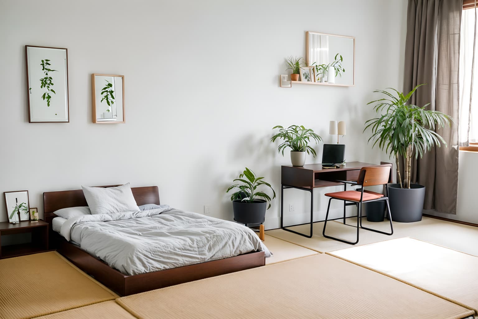 zen-style (kids room interior) with kids desk and plant and storage bench or ottoman and night light and headboard and mirror and bedside table or night stand and dresser closet. . with japanese interior and japanese minimalist interior and japanese minimalist interior and japanese minimalist interior and asian zen interior and clean lines and simple furniture and calm and neutral colors. . cinematic photo, highly detailed, cinematic lighting, ultra-detailed, ultrarealistic, photorealism, 8k. zen interior design style. masterpiece, cinematic light, ultrarealistic+, photorealistic+, 8k, raw photo, realistic, sharp focus on eyes, (symmetrical eyes), (intact eyes), hyperrealistic, highest quality, best quality, , highly detailed, masterpiece, best quality, extremely detailed 8k wallpaper, masterpiece, best quality, ultra-detailed, best shadow, detailed background, detailed face, detailed eyes, high contrast, best illumination, detailed face, dulux, caustic, dynamic angle, detailed glow. dramatic lighting. highly detailed, insanely detailed hair, symmetrical, intricate details, professionally retouched, 8k high definition. strong bokeh. award winning photo.