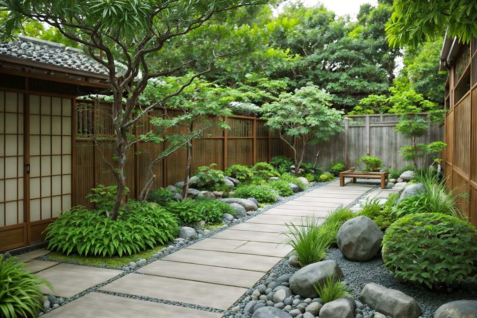 zen-style designed (outdoor garden ) with garden plants and grass and garden tree and garden plants. . with japanese minimalist and asian and serenity and harmony and calm and neutral colors and japanese minimalist and clutter free and asian zen and clean lines. . cinematic photo, highly detailed, cinematic lighting, ultra-detailed, ultrarealistic, photorealism, 8k. zen design style. masterpiece, cinematic light, ultrarealistic+, photorealistic+, 8k, raw photo, realistic, sharp focus on eyes, (symmetrical eyes), (intact eyes), hyperrealistic, highest quality, best quality, , highly detailed, masterpiece, best quality, extremely detailed 8k wallpaper, masterpiece, best quality, ultra-detailed, best shadow, detailed background, detailed face, detailed eyes, high contrast, best illumination, detailed face, dulux, caustic, dynamic angle, detailed glow. dramatic lighting. highly detailed, insanely detailed hair, symmetrical, intricate details, professionally retouched, 8k high definition. strong bokeh. award winning photo.