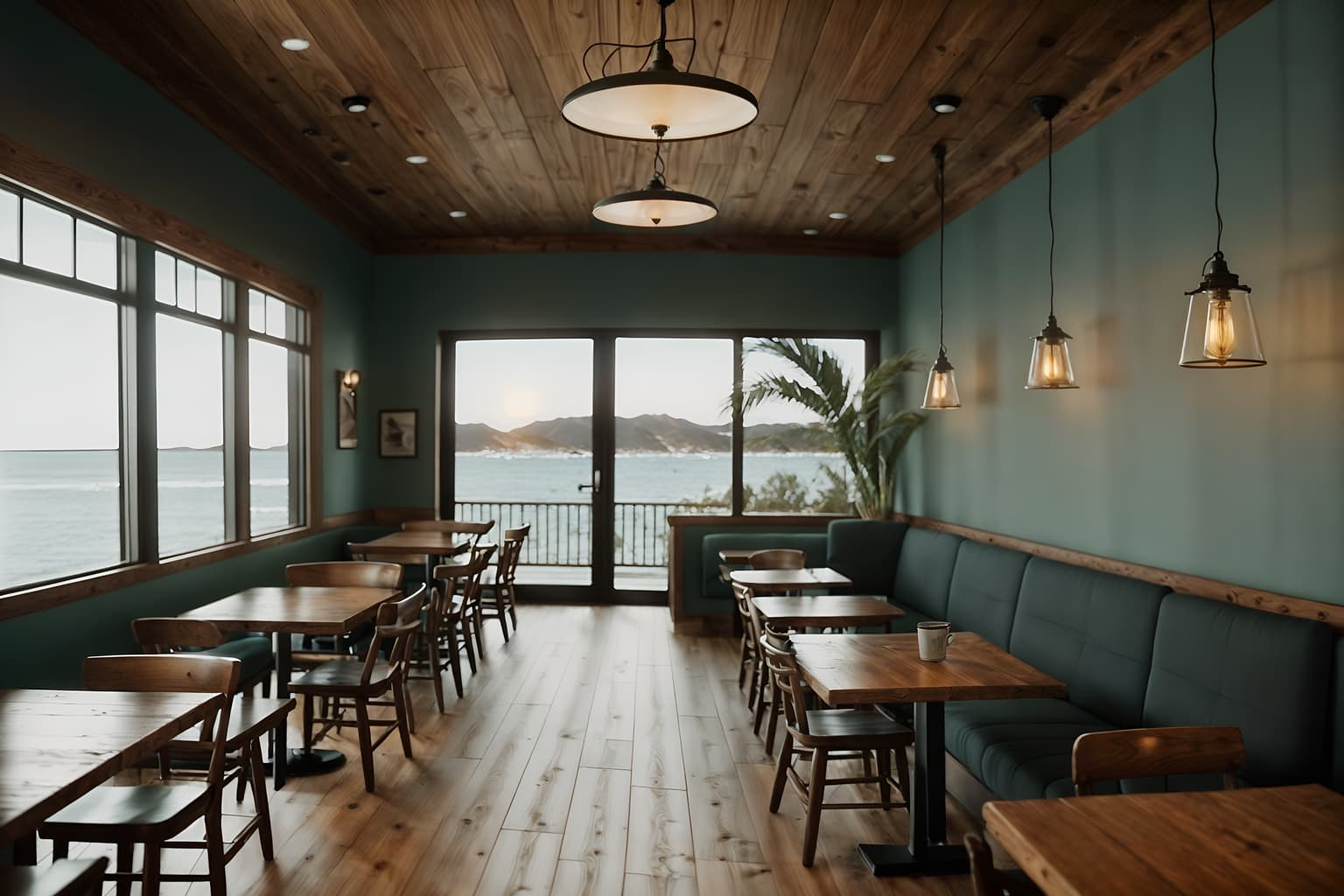 coastal-style (coffee shop interior) . with . . cinematic photo, highly detailed, cinematic lighting, ultra-detailed, ultrarealistic, photorealism, 8k. coastal interior design style. masterpiece, cinematic light, ultrarealistic+, photorealistic+, 8k, raw photo, realistic, sharp focus on eyes, (symmetrical eyes), (intact eyes), hyperrealistic, highest quality, best quality, , highly detailed, masterpiece, best quality, extremely detailed 8k wallpaper, masterpiece, best quality, ultra-detailed, best shadow, detailed background, detailed face, detailed eyes, high contrast, best illumination, detailed face, dulux, caustic, dynamic angle, detailed glow. dramatic lighting. highly detailed, insanely detailed hair, symmetrical, intricate details, professionally retouched, 8k high definition. strong bokeh. award winning photo.