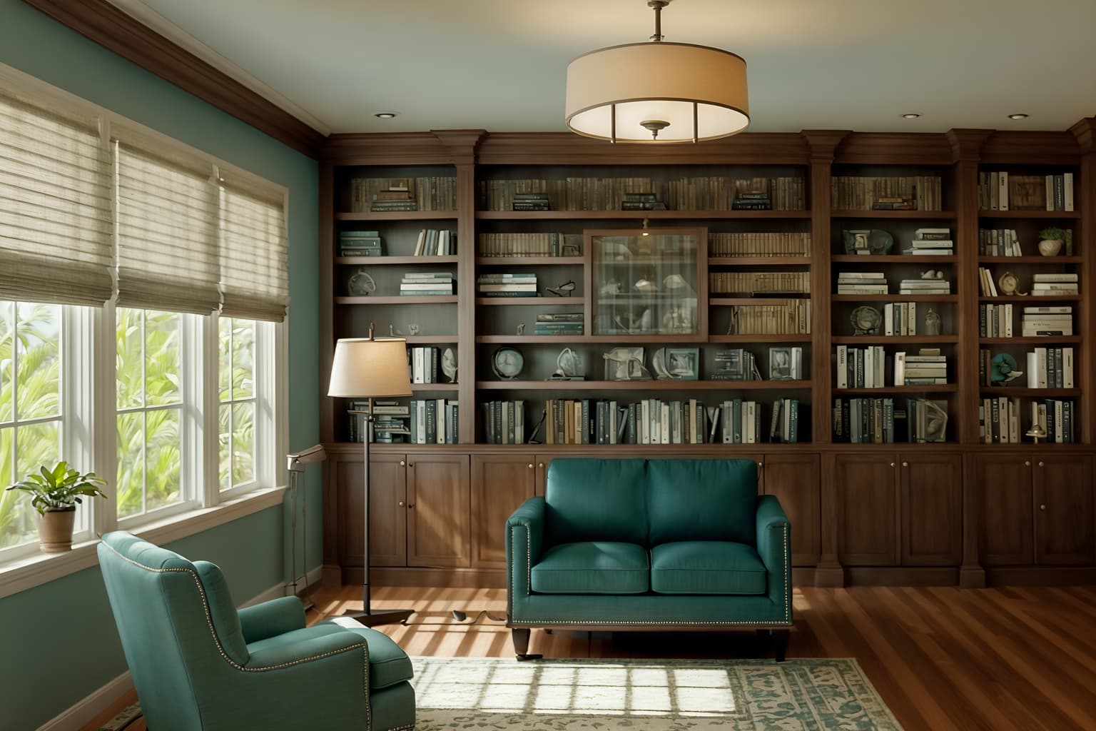 coastal-style (study room interior) with bookshelves and office chair and desk lamp and writing desk and cabinets and lounge chair and plant and bookshelves. . with . . cinematic photo, highly detailed, cinematic lighting, ultra-detailed, ultrarealistic, photorealism, 8k. coastal interior design style. masterpiece, cinematic light, ultrarealistic+, photorealistic+, 8k, raw photo, realistic, sharp focus on eyes, (symmetrical eyes), (intact eyes), hyperrealistic, highest quality, best quality, , highly detailed, masterpiece, best quality, extremely detailed 8k wallpaper, masterpiece, best quality, ultra-detailed, best shadow, detailed background, detailed face, detailed eyes, high contrast, best illumination, detailed face, dulux, caustic, dynamic angle, detailed glow. dramatic lighting. highly detailed, insanely detailed hair, symmetrical, intricate details, professionally retouched, 8k high definition. strong bokeh. award winning photo.
