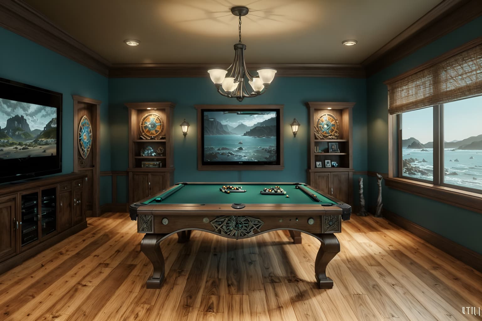 coastal-style (gaming room interior) . with . . cinematic photo, highly detailed, cinematic lighting, ultra-detailed, ultrarealistic, photorealism, 8k. coastal interior design style. masterpiece, cinematic light, ultrarealistic+, photorealistic+, 8k, raw photo, realistic, sharp focus on eyes, (symmetrical eyes), (intact eyes), hyperrealistic, highest quality, best quality, , highly detailed, masterpiece, best quality, extremely detailed 8k wallpaper, masterpiece, best quality, ultra-detailed, best shadow, detailed background, detailed face, detailed eyes, high contrast, best illumination, detailed face, dulux, caustic, dynamic angle, detailed glow. dramatic lighting. highly detailed, insanely detailed hair, symmetrical, intricate details, professionally retouched, 8k high definition. strong bokeh. award winning photo.