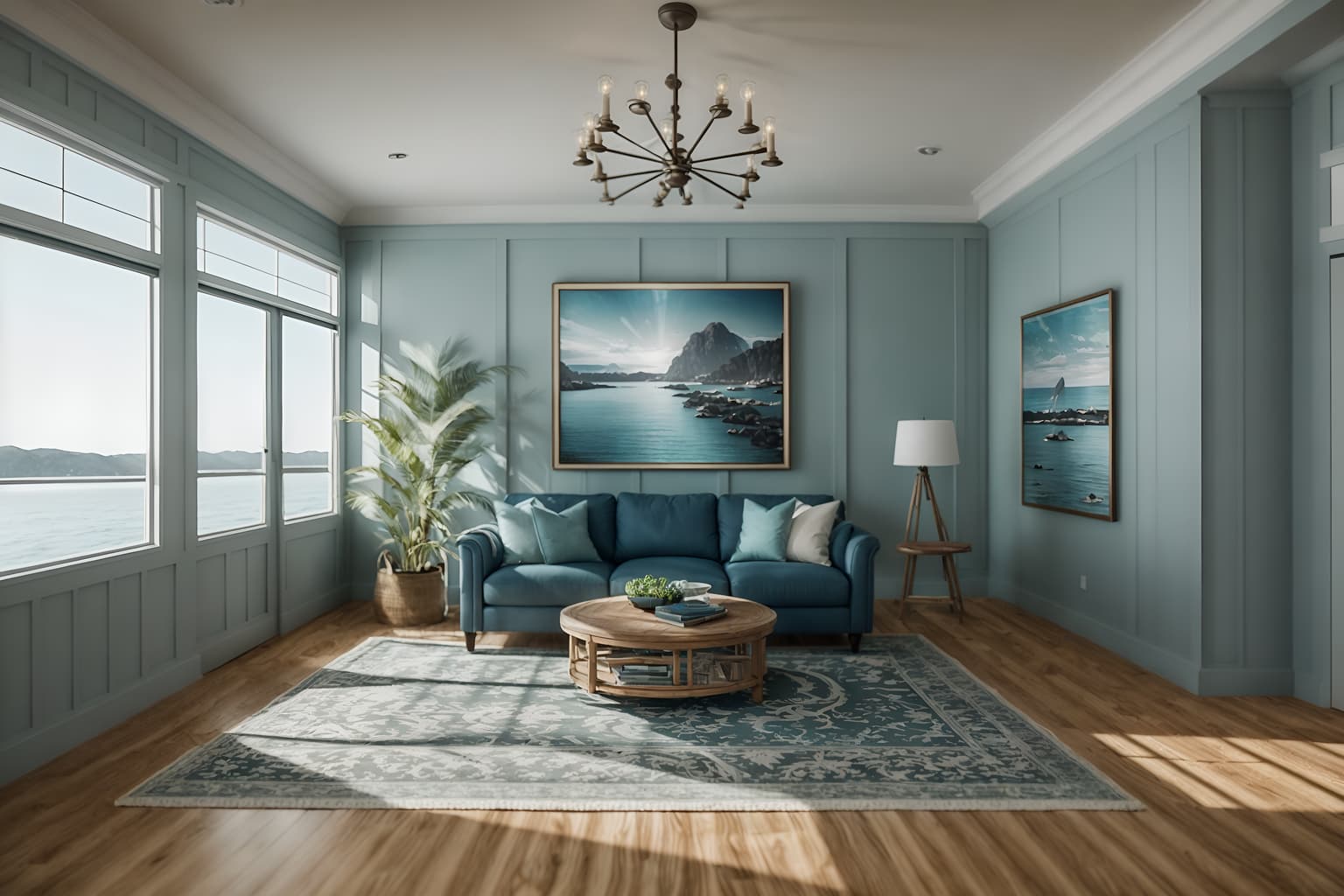 coastal-style (exhibition space interior) . with . . cinematic photo, highly detailed, cinematic lighting, ultra-detailed, ultrarealistic, photorealism, 8k. coastal interior design style. masterpiece, cinematic light, ultrarealistic+, photorealistic+, 8k, raw photo, realistic, sharp focus on eyes, (symmetrical eyes), (intact eyes), hyperrealistic, highest quality, best quality, , highly detailed, masterpiece, best quality, extremely detailed 8k wallpaper, masterpiece, best quality, ultra-detailed, best shadow, detailed background, detailed face, detailed eyes, high contrast, best illumination, detailed face, dulux, caustic, dynamic angle, detailed glow. dramatic lighting. highly detailed, insanely detailed hair, symmetrical, intricate details, professionally retouched, 8k high definition. strong bokeh. award winning photo.