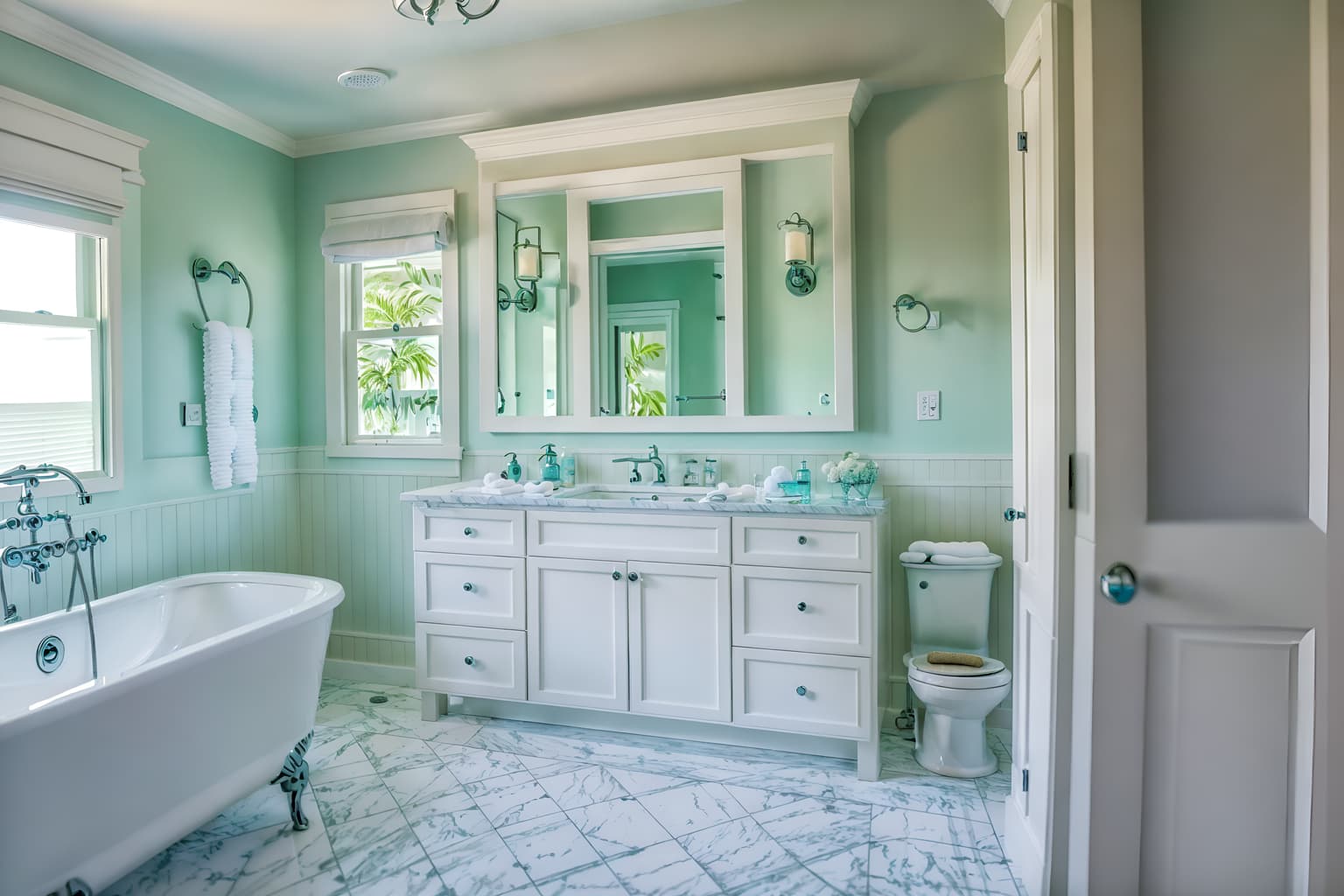 coastal-style (bathroom interior) with shower and bath towel and bathroom sink with faucet and bathtub and bathroom cabinet and toilet seat and bath rail and mirror. . with . . cinematic photo, highly detailed, cinematic lighting, ultra-detailed, ultrarealistic, photorealism, 8k. coastal interior design style. masterpiece, cinematic light, ultrarealistic+, photorealistic+, 8k, raw photo, realistic, sharp focus on eyes, (symmetrical eyes), (intact eyes), hyperrealistic, highest quality, best quality, , highly detailed, masterpiece, best quality, extremely detailed 8k wallpaper, masterpiece, best quality, ultra-detailed, best shadow, detailed background, detailed face, detailed eyes, high contrast, best illumination, detailed face, dulux, caustic, dynamic angle, detailed glow. dramatic lighting. highly detailed, insanely detailed hair, symmetrical, intricate details, professionally retouched, 8k high definition. strong bokeh. award winning photo.