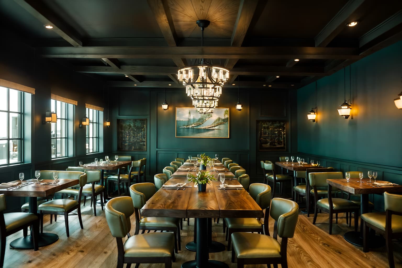 coastal-style (restaurant interior) with restaurant dining tables and restaurant chairs and restaurant decor and restaurant bar and restaurant dining tables. . with . . cinematic photo, highly detailed, cinematic lighting, ultra-detailed, ultrarealistic, photorealism, 8k. coastal interior design style. masterpiece, cinematic light, ultrarealistic+, photorealistic+, 8k, raw photo, realistic, sharp focus on eyes, (symmetrical eyes), (intact eyes), hyperrealistic, highest quality, best quality, , highly detailed, masterpiece, best quality, extremely detailed 8k wallpaper, masterpiece, best quality, ultra-detailed, best shadow, detailed background, detailed face, detailed eyes, high contrast, best illumination, detailed face, dulux, caustic, dynamic angle, detailed glow. dramatic lighting. highly detailed, insanely detailed hair, symmetrical, intricate details, professionally retouched, 8k high definition. strong bokeh. award winning photo.