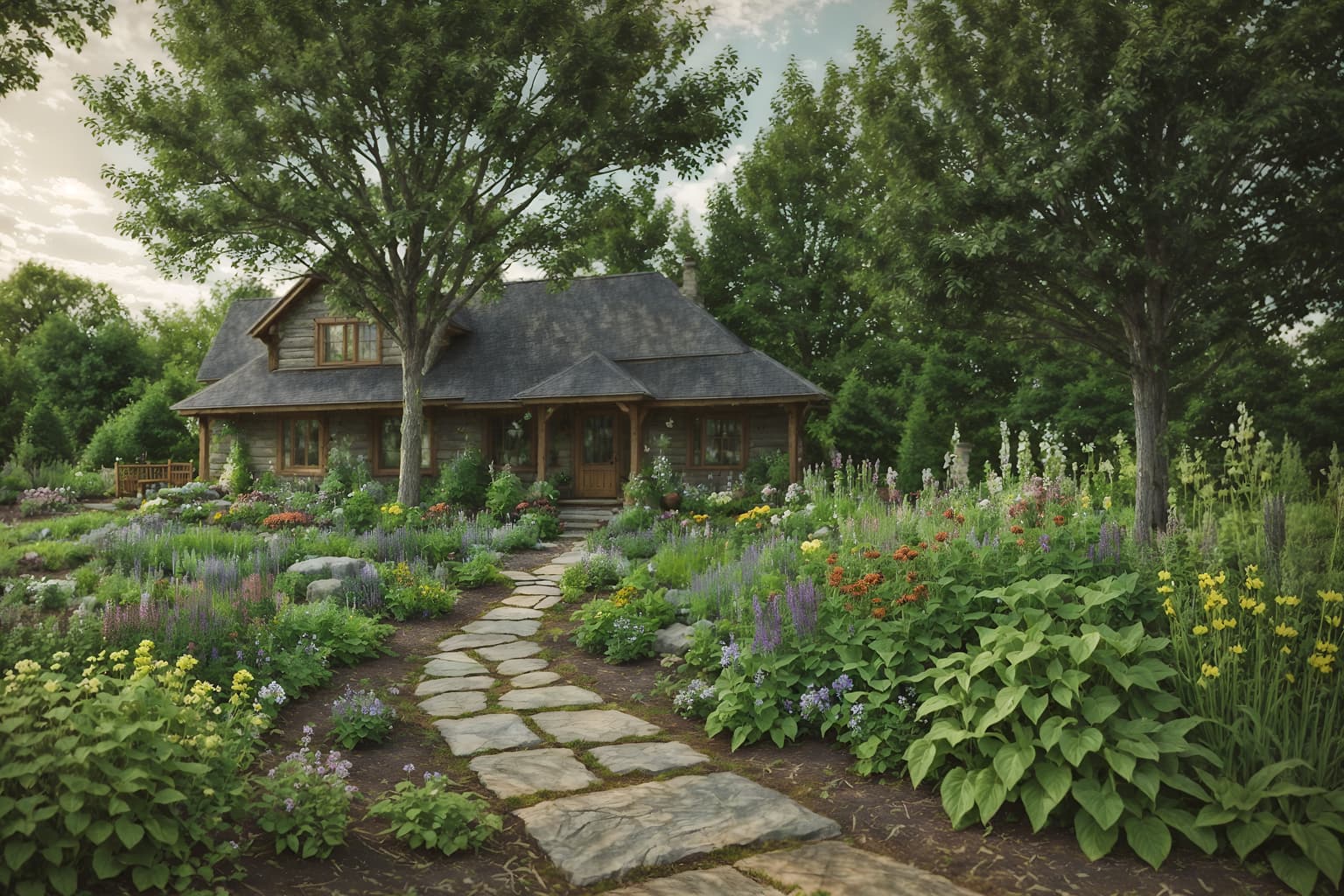 cottagecore-style designed (outdoor garden ) with garden tree and grass and garden plants and garden tree. . with organic and cottage style and earthy and traditional and country style and muted colors and floral patterns and natural. . cinematic photo, highly detailed, cinematic lighting, ultra-detailed, ultrarealistic, photorealism, 8k. cottagecore design style. masterpiece, cinematic light, ultrarealistic+, photorealistic+, 8k, raw photo, realistic, sharp focus on eyes, (symmetrical eyes), (intact eyes), hyperrealistic, highest quality, best quality, , highly detailed, masterpiece, best quality, extremely detailed 8k wallpaper, masterpiece, best quality, ultra-detailed, best shadow, detailed background, detailed face, detailed eyes, high contrast, best illumination, detailed face, dulux, caustic, dynamic angle, detailed glow. dramatic lighting. highly detailed, insanely detailed hair, symmetrical, intricate details, professionally retouched, 8k high definition. strong bokeh. award winning photo.