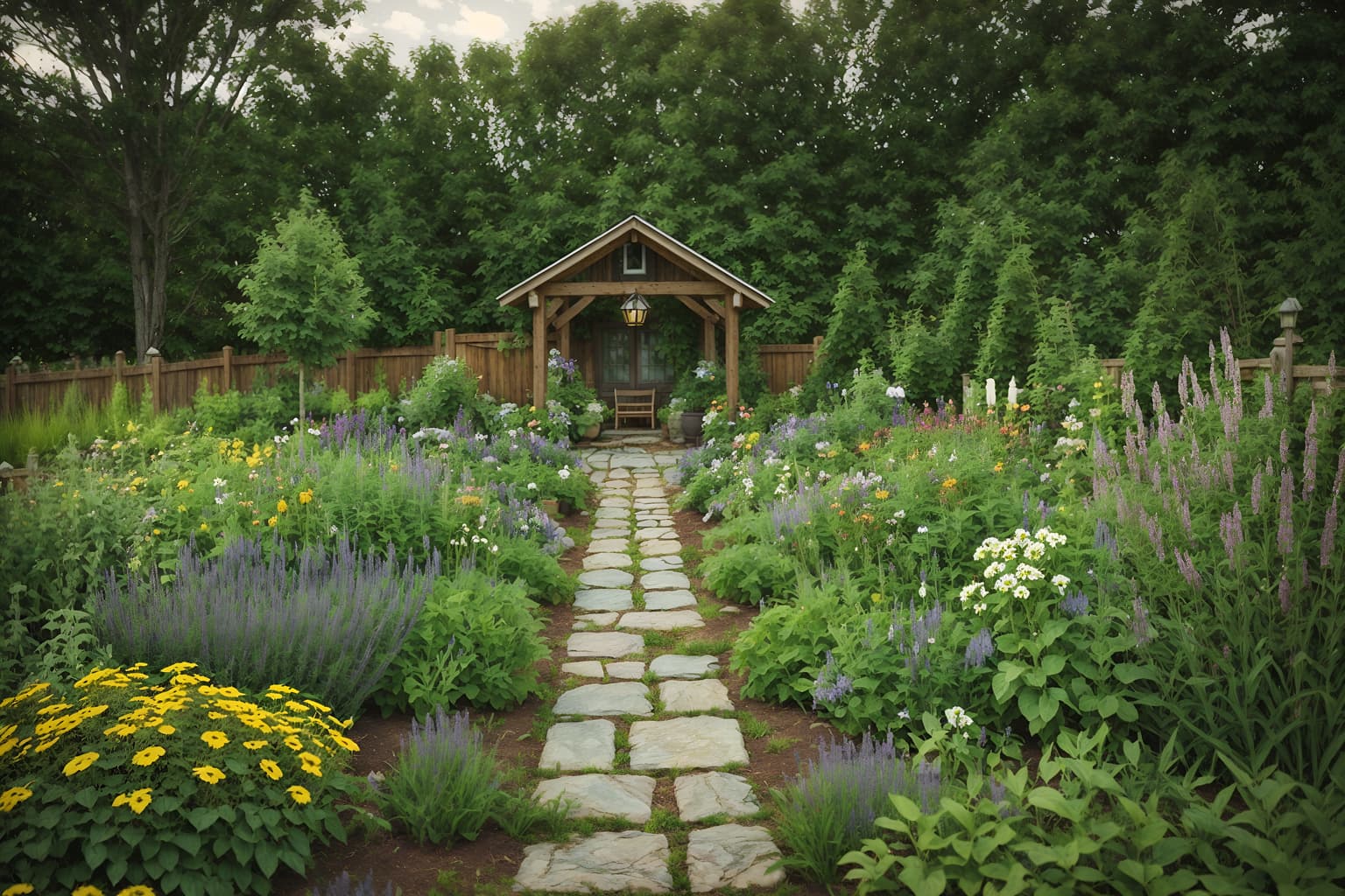 cottagecore-style designed (outdoor garden ) with garden tree and grass and garden plants and garden tree. . with organic and cottage style and earthy and traditional and country style and muted colors and floral patterns and natural. . cinematic photo, highly detailed, cinematic lighting, ultra-detailed, ultrarealistic, photorealism, 8k. cottagecore design style. masterpiece, cinematic light, ultrarealistic+, photorealistic+, 8k, raw photo, realistic, sharp focus on eyes, (symmetrical eyes), (intact eyes), hyperrealistic, highest quality, best quality, , highly detailed, masterpiece, best quality, extremely detailed 8k wallpaper, masterpiece, best quality, ultra-detailed, best shadow, detailed background, detailed face, detailed eyes, high contrast, best illumination, detailed face, dulux, caustic, dynamic angle, detailed glow. dramatic lighting. highly detailed, insanely detailed hair, symmetrical, intricate details, professionally retouched, 8k high definition. strong bokeh. award winning photo.