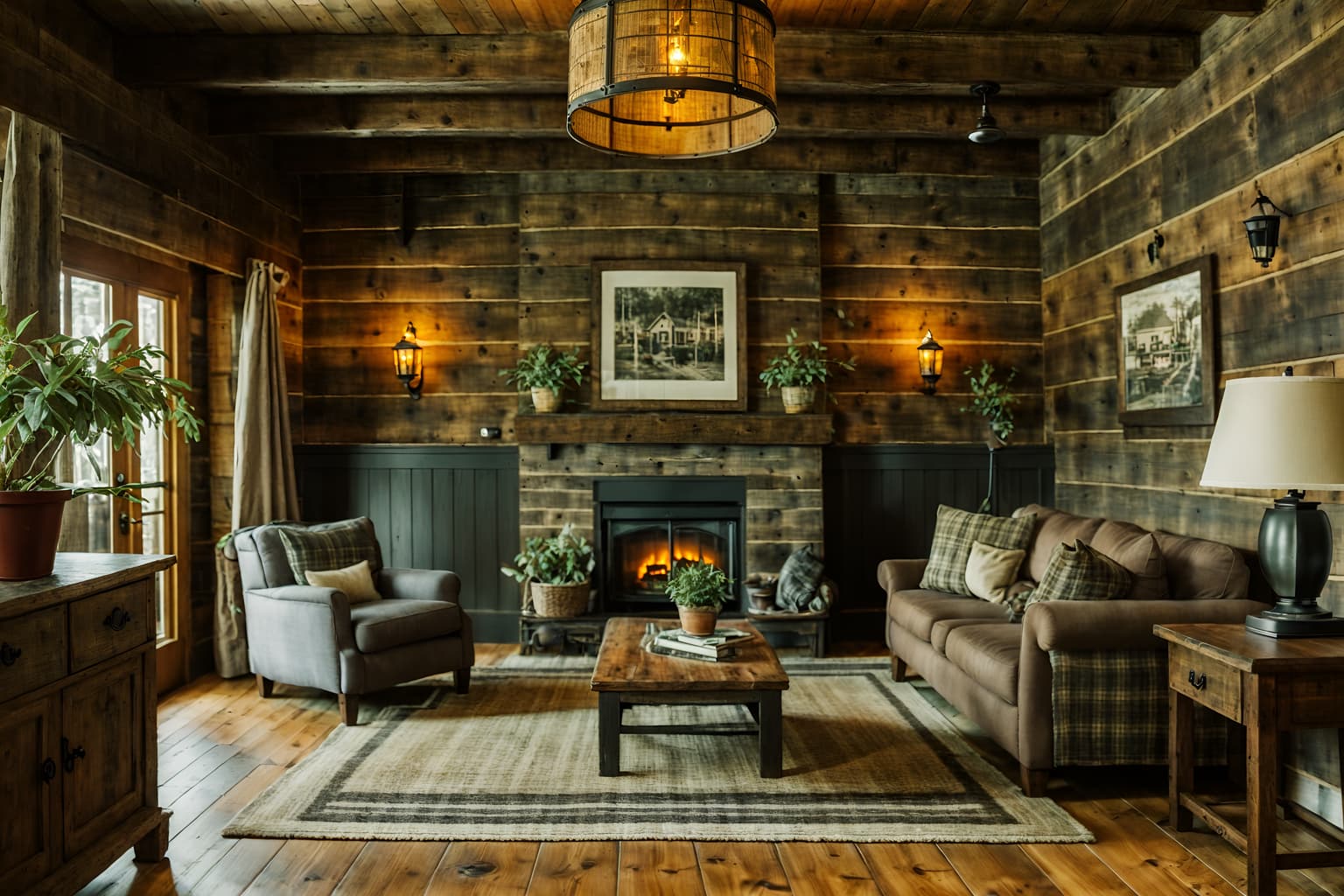 cottagecore-style (hotel lobby interior) with check in desk and sofas and rug and coffee tables and plant and lounge chairs and hanging lamps and furniture. . with rustic and cottage style and traditional and muted colors and natural and earthy and organic and country style. . cinematic photo, highly detailed, cinematic lighting, ultra-detailed, ultrarealistic, photorealism, 8k. cottagecore interior design style. masterpiece, cinematic light, ultrarealistic+, photorealistic+, 8k, raw photo, realistic, sharp focus on eyes, (symmetrical eyes), (intact eyes), hyperrealistic, highest quality, best quality, , highly detailed, masterpiece, best quality, extremely detailed 8k wallpaper, masterpiece, best quality, ultra-detailed, best shadow, detailed background, detailed face, detailed eyes, high contrast, best illumination, detailed face, dulux, caustic, dynamic angle, detailed glow. dramatic lighting. highly detailed, insanely detailed hair, symmetrical, intricate details, professionally retouched, 8k high definition. strong bokeh. award winning photo.