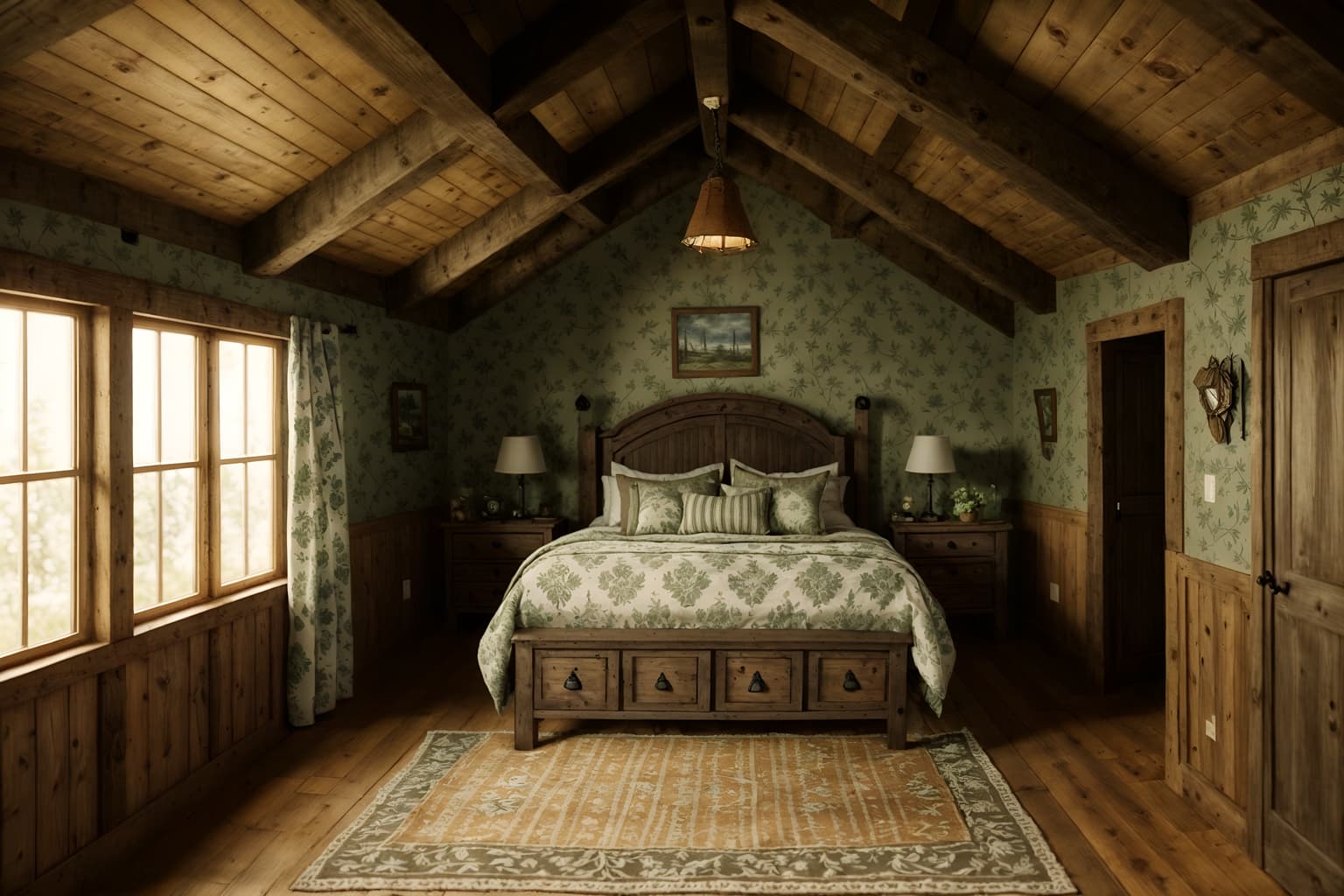 cottagecore-style (attic interior) . with cottage style and natural and traditional and organic and floral patterns and earthy and country style and rustic. . cinematic photo, highly detailed, cinematic lighting, ultra-detailed, ultrarealistic, photorealism, 8k. cottagecore interior design style. masterpiece, cinematic light, ultrarealistic+, photorealistic+, 8k, raw photo, realistic, sharp focus on eyes, (symmetrical eyes), (intact eyes), hyperrealistic, highest quality, best quality, , highly detailed, masterpiece, best quality, extremely detailed 8k wallpaper, masterpiece, best quality, ultra-detailed, best shadow, detailed background, detailed face, detailed eyes, high contrast, best illumination, detailed face, dulux, caustic, dynamic angle, detailed glow. dramatic lighting. highly detailed, insanely detailed hair, symmetrical, intricate details, professionally retouched, 8k high definition. strong bokeh. award winning photo.