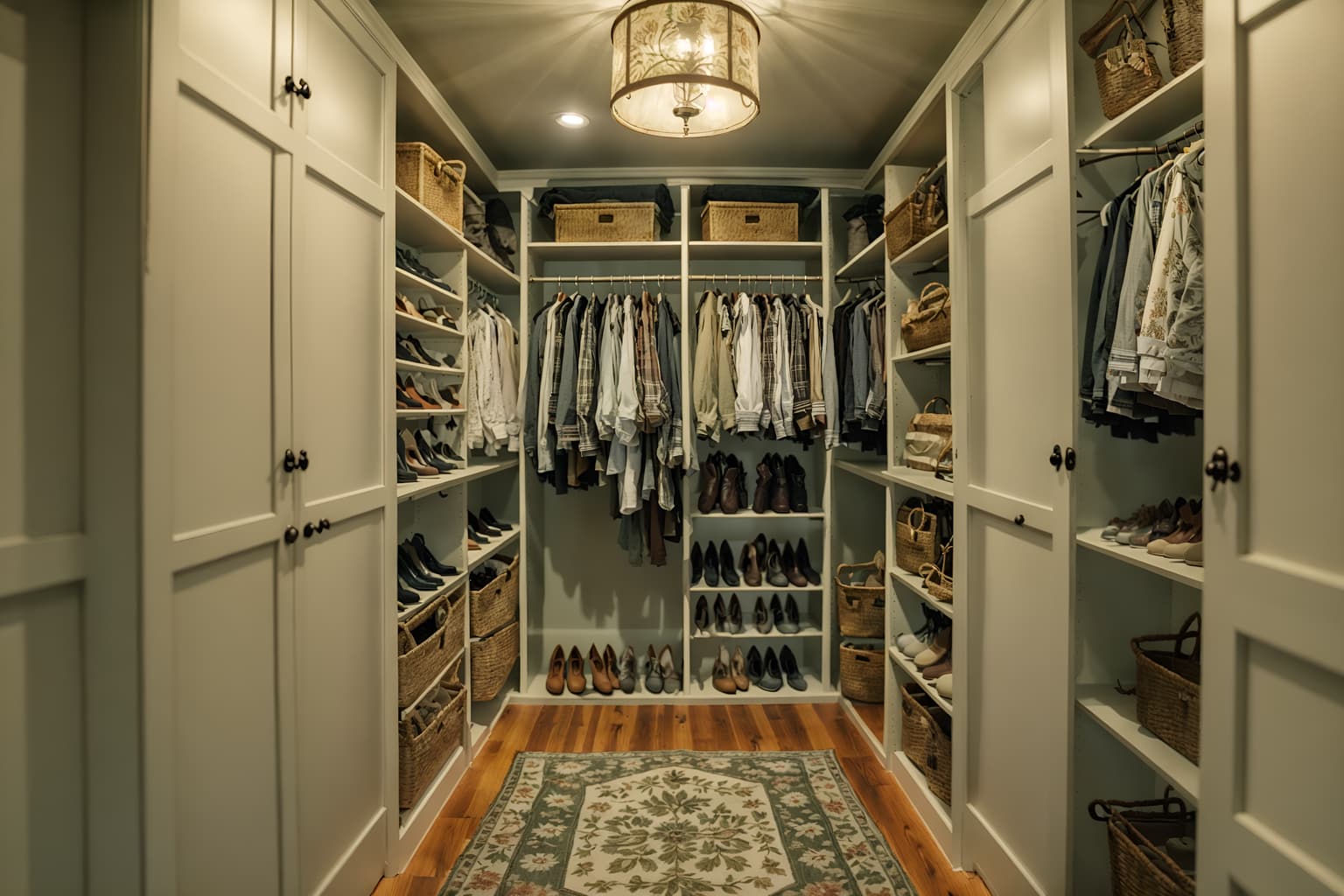 cottagecore-style (walk in closet interior) . with cottage style and country style and muted colors and natural and rustic and organic and earthy and floral patterns. . cinematic photo, highly detailed, cinematic lighting, ultra-detailed, ultrarealistic, photorealism, 8k. cottagecore interior design style. masterpiece, cinematic light, ultrarealistic+, photorealistic+, 8k, raw photo, realistic, sharp focus on eyes, (symmetrical eyes), (intact eyes), hyperrealistic, highest quality, best quality, , highly detailed, masterpiece, best quality, extremely detailed 8k wallpaper, masterpiece, best quality, ultra-detailed, best shadow, detailed background, detailed face, detailed eyes, high contrast, best illumination, detailed face, dulux, caustic, dynamic angle, detailed glow. dramatic lighting. highly detailed, insanely detailed hair, symmetrical, intricate details, professionally retouched, 8k high definition. strong bokeh. award winning photo.
