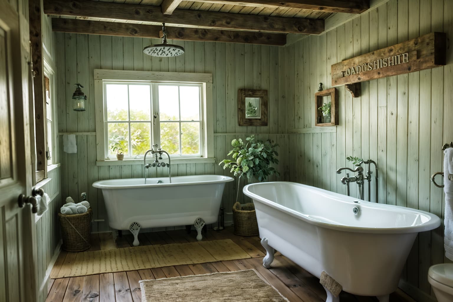 cottagecore-style (bathroom interior) with shower and bath towel and toilet seat and bathtub and bathroom sink with faucet and bathroom cabinet and bath rail and plant. . with earthy and muted colors and cottage style and natural and traditional and floral patterns and rustic and country style. . cinematic photo, highly detailed, cinematic lighting, ultra-detailed, ultrarealistic, photorealism, 8k. cottagecore interior design style. masterpiece, cinematic light, ultrarealistic+, photorealistic+, 8k, raw photo, realistic, sharp focus on eyes, (symmetrical eyes), (intact eyes), hyperrealistic, highest quality, best quality, , highly detailed, masterpiece, best quality, extremely detailed 8k wallpaper, masterpiece, best quality, ultra-detailed, best shadow, detailed background, detailed face, detailed eyes, high contrast, best illumination, detailed face, dulux, caustic, dynamic angle, detailed glow. dramatic lighting. highly detailed, insanely detailed hair, symmetrical, intricate details, professionally retouched, 8k high definition. strong bokeh. award winning photo.