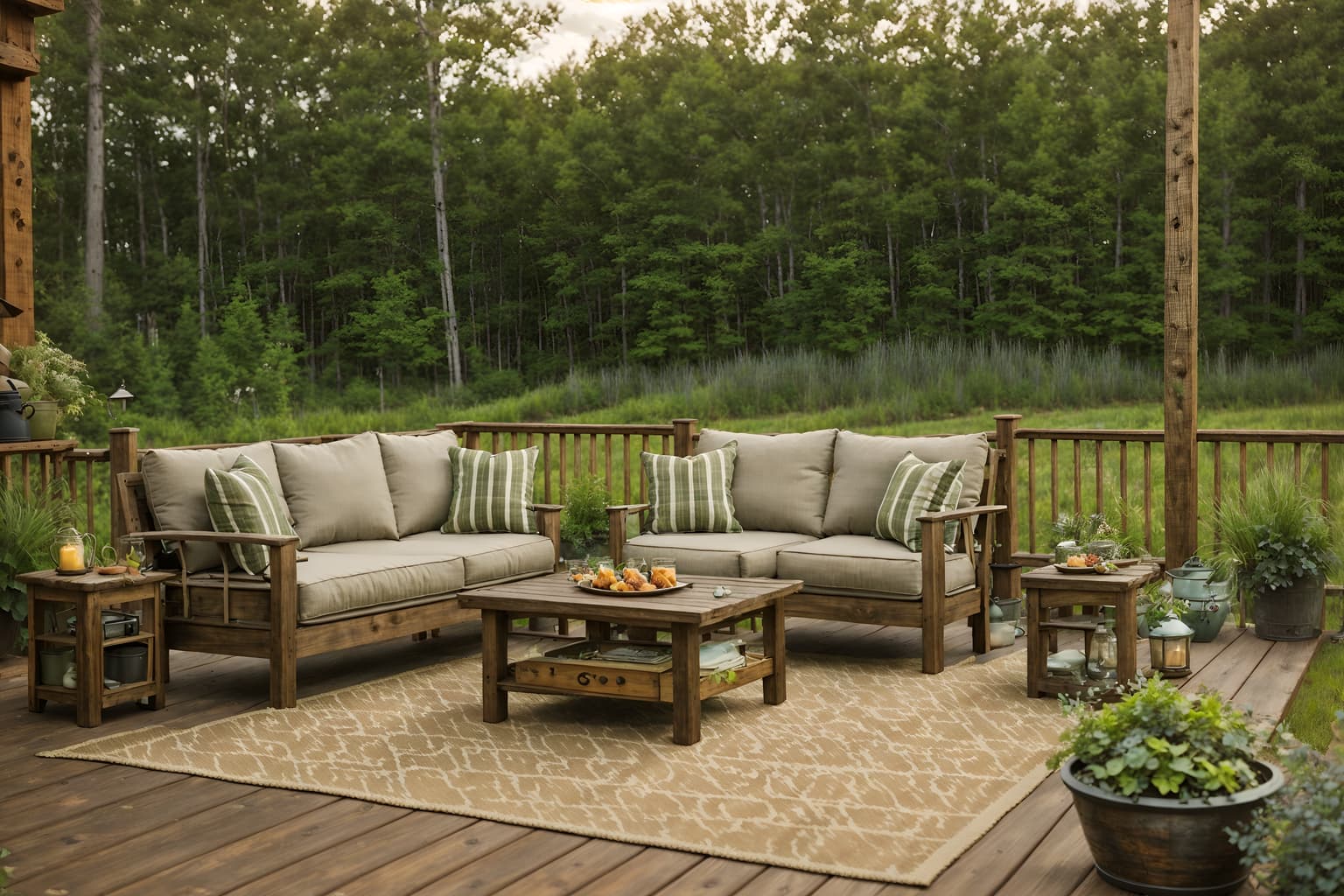 cottagecore-style designed (outdoor patio ) with patio couch with pillows and deck with deck chairs and grass and plant and barbeque or grill and patio couch with pillows. . with cottage style and country style and rustic and earthy and traditional and muted colors and natural and organic. . cinematic photo, highly detailed, cinematic lighting, ultra-detailed, ultrarealistic, photorealism, 8k. cottagecore design style. masterpiece, cinematic light, ultrarealistic+, photorealistic+, 8k, raw photo, realistic, sharp focus on eyes, (symmetrical eyes), (intact eyes), hyperrealistic, highest quality, best quality, , highly detailed, masterpiece, best quality, extremely detailed 8k wallpaper, masterpiece, best quality, ultra-detailed, best shadow, detailed background, detailed face, detailed eyes, high contrast, best illumination, detailed face, dulux, caustic, dynamic angle, detailed glow. dramatic lighting. highly detailed, insanely detailed hair, symmetrical, intricate details, professionally retouched, 8k high definition. strong bokeh. award winning photo.
