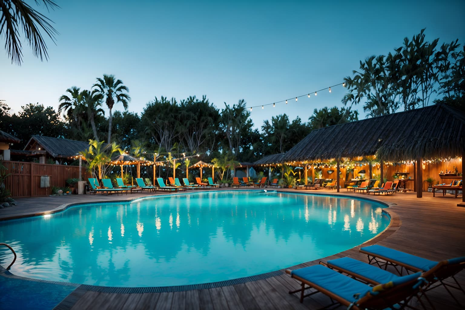 bohemian-style designed (outdoor pool area ) with pool lounge chairs and pool lights and pool and pool lounge chairs. . with mixed patterns and a lack of structure and travel trinkets and metals and playful colors and playful textures and woods and animal hides. . cinematic photo, highly detailed, cinematic lighting, ultra-detailed, ultrarealistic, photorealism, 8k. bohemian design style. masterpiece, cinematic light, ultrarealistic+, photorealistic+, 8k, raw photo, realistic, sharp focus on eyes, (symmetrical eyes), (intact eyes), hyperrealistic, highest quality, best quality, , highly detailed, masterpiece, best quality, extremely detailed 8k wallpaper, masterpiece, best quality, ultra-detailed, best shadow, detailed background, detailed face, detailed eyes, high contrast, best illumination, detailed face, dulux, caustic, dynamic angle, detailed glow. dramatic lighting. highly detailed, insanely detailed hair, symmetrical, intricate details, professionally retouched, 8k high definition. strong bokeh. award winning photo.