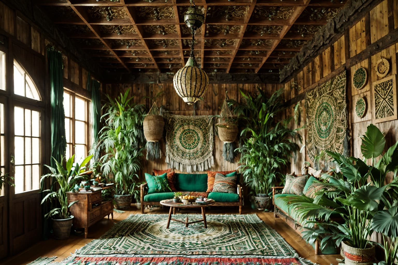 bohemian-style (clothing store interior) . with playful textures and lush green nature and a lack of structure and playful patterns and woods and natural materials and mixed patterns and bold patterns. . cinematic photo, highly detailed, cinematic lighting, ultra-detailed, ultrarealistic, photorealism, 8k. bohemian interior design style. masterpiece, cinematic light, ultrarealistic+, photorealistic+, 8k, raw photo, realistic, sharp focus on eyes, (symmetrical eyes), (intact eyes), hyperrealistic, highest quality, best quality, , highly detailed, masterpiece, best quality, extremely detailed 8k wallpaper, masterpiece, best quality, ultra-detailed, best shadow, detailed background, detailed face, detailed eyes, high contrast, best illumination, detailed face, dulux, caustic, dynamic angle, detailed glow. dramatic lighting. highly detailed, insanely detailed hair, symmetrical, intricate details, professionally retouched, 8k high definition. strong bokeh. award winning photo.