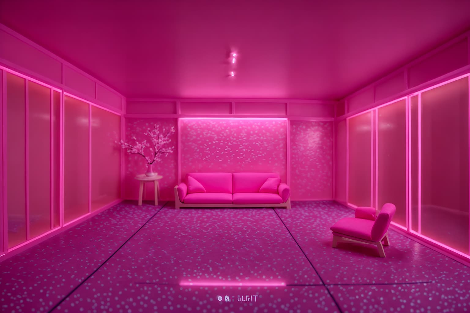 hot pink-style (onsen interior) . with barbie chairs and barbie closet and hot pink barbie colors and barbie sofa and barbie bold rosy hues like fuchsia and magenta and barbie glitter and sparkle and barbie plastic interior and hot pink barbie walls. . cinematic photo, highly detailed, cinematic lighting, ultra-detailed, ultrarealistic, photorealism, 8k. hot pink interior design style. masterpiece, cinematic light, ultrarealistic+, photorealistic+, 8k, raw photo, realistic, sharp focus on eyes, (symmetrical eyes), (intact eyes), hyperrealistic, highest quality, best quality, , highly detailed, masterpiece, best quality, extremely detailed 8k wallpaper, masterpiece, best quality, ultra-detailed, best shadow, detailed background, detailed face, detailed eyes, high contrast, best illumination, detailed face, dulux, caustic, dynamic angle, detailed glow. dramatic lighting. highly detailed, insanely detailed hair, symmetrical, intricate details, professionally retouched, 8k high definition. strong bokeh. award winning photo.