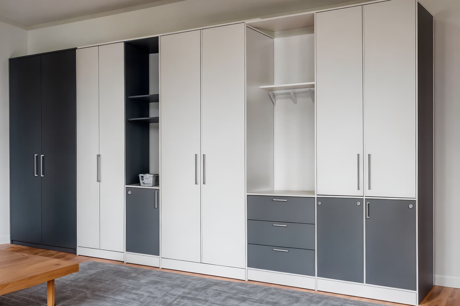 minimalist-style (drop zone interior) with cabinets and storage drawers and storage baskets and high up storage and lockers and cubbies and wall hooks for coats and shelves for shoes. . with functional furniture and a monochromatic palette with colour used as an accent and lots of light and clean lines and focus on the shape, colour and texture of just a few of essential elements and an open floor plan and functional furniture. . cinematic photo, highly detailed, cinematic lighting, ultra-detailed, ultrarealistic, photorealism, 8k. minimalist interior design style. masterpiece, cinematic light, ultrarealistic+, photorealistic+, 8k, raw photo, realistic, sharp focus on eyes, (symmetrical eyes), (intact eyes), hyperrealistic, highest quality, best quality, , highly detailed, masterpiece, best quality, extremely detailed 8k wallpaper, masterpiece, best quality, ultra-detailed, best shadow, detailed background, detailed face, detailed eyes, high contrast, best illumination, detailed face, dulux, caustic, dynamic angle, detailed glow. dramatic lighting. highly detailed, insanely detailed hair, symmetrical, intricate details, professionally retouched, 8k high definition. strong bokeh. award winning photo.