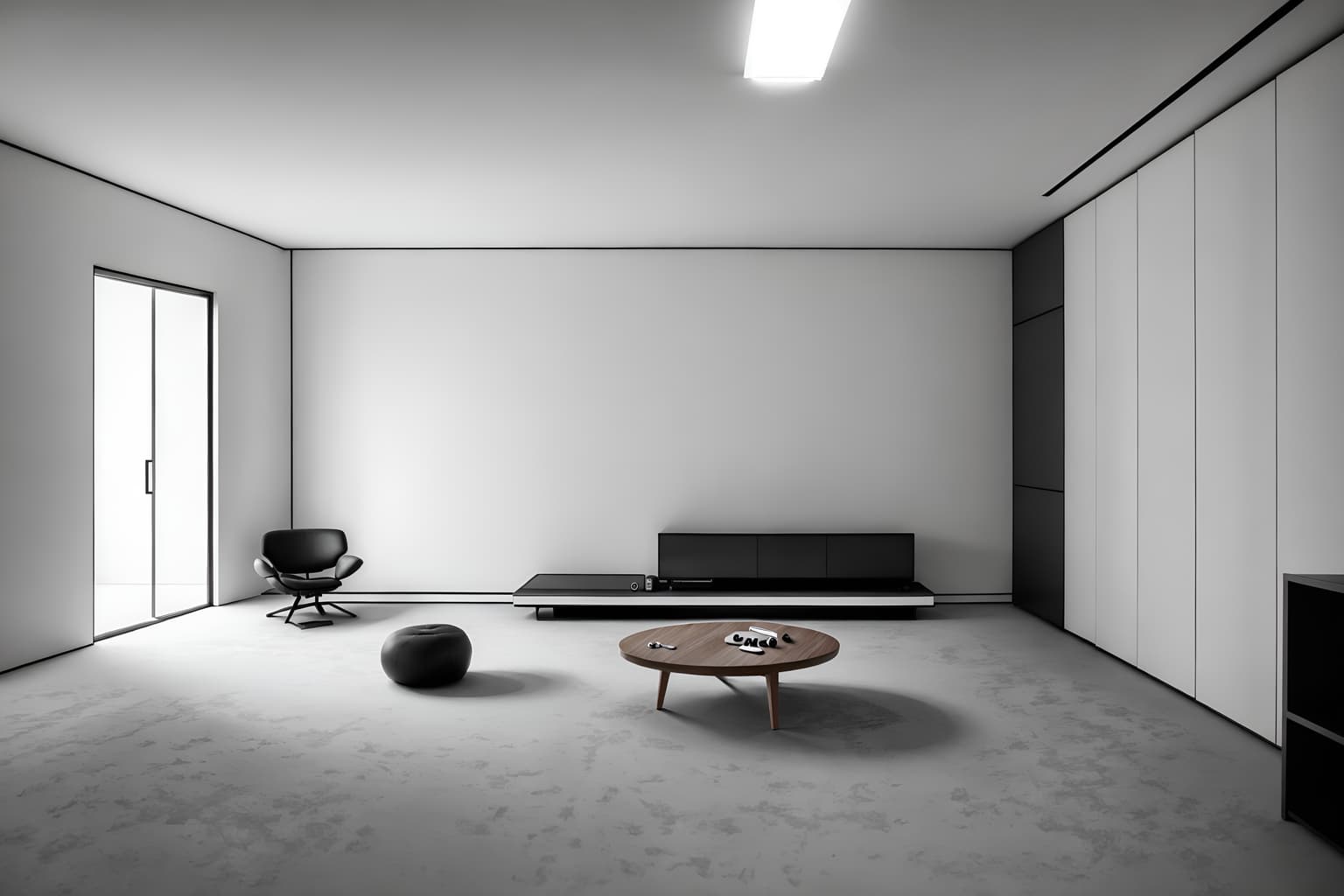minimalist-style (gaming room interior) . with clean lines and an open floor plan and a monochromatic palette with colour used as an accent and lots of light and focus on the shape, colour and texture of just a few of essential elements and functional furniture and clean lines. . cinematic photo, highly detailed, cinematic lighting, ultra-detailed, ultrarealistic, photorealism, 8k. minimalist interior design style. masterpiece, cinematic light, ultrarealistic+, photorealistic+, 8k, raw photo, realistic, sharp focus on eyes, (symmetrical eyes), (intact eyes), hyperrealistic, highest quality, best quality, , highly detailed, masterpiece, best quality, extremely detailed 8k wallpaper, masterpiece, best quality, ultra-detailed, best shadow, detailed background, detailed face, detailed eyes, high contrast, best illumination, detailed face, dulux, caustic, dynamic angle, detailed glow. dramatic lighting. highly detailed, insanely detailed hair, symmetrical, intricate details, professionally retouched, 8k high definition. strong bokeh. award winning photo.