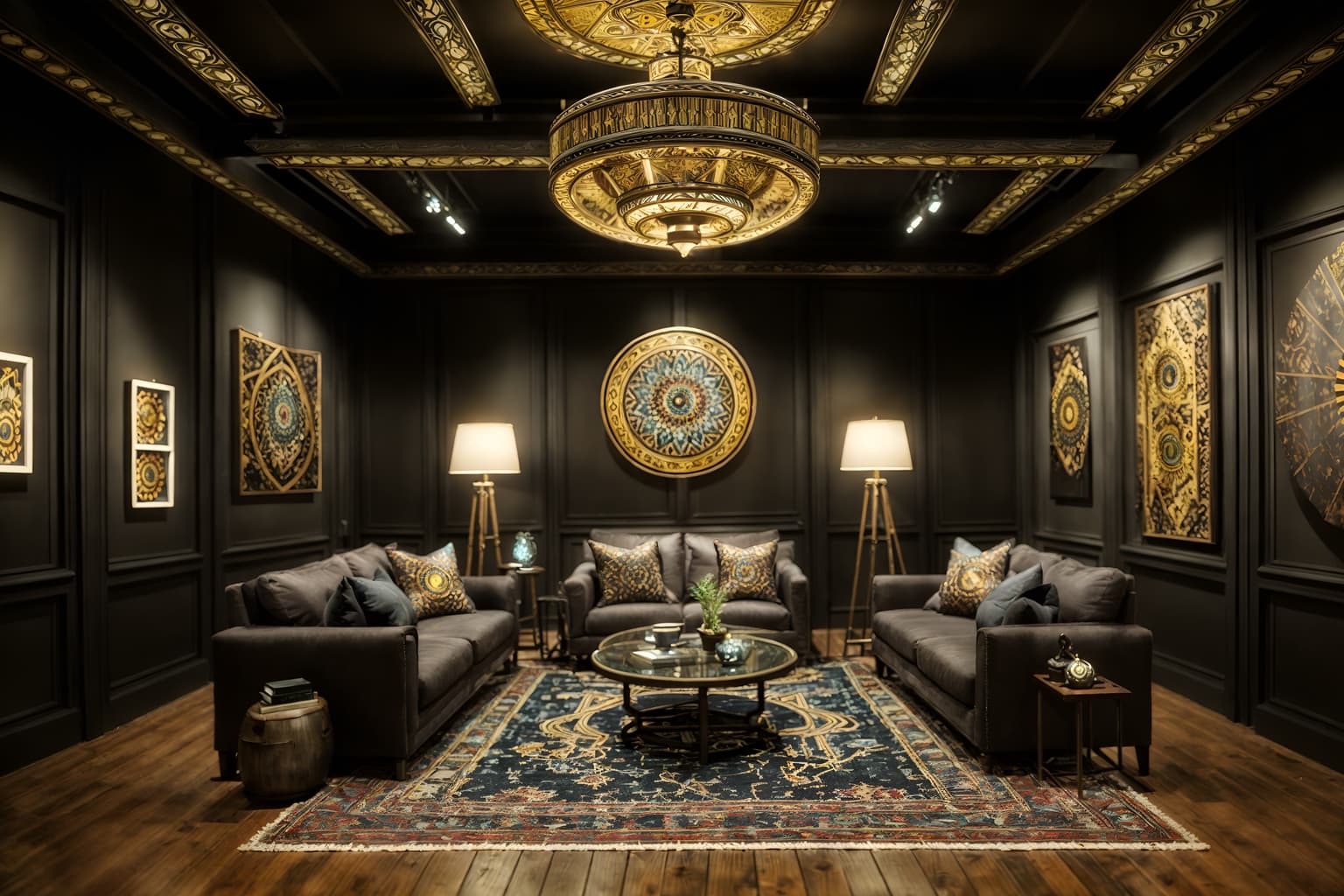 eclectic-style (exhibition space interior) . . cinematic photo, highly detailed, cinematic lighting, ultra-detailed, ultrarealistic, photorealism, 8k. eclectic interior design style. masterpiece, cinematic light, ultrarealistic+, photorealistic+, 8k, raw photo, realistic, sharp focus on eyes, (symmetrical eyes), (intact eyes), hyperrealistic, highest quality, best quality, , highly detailed, masterpiece, best quality, extremely detailed 8k wallpaper, masterpiece, best quality, ultra-detailed, best shadow, detailed background, detailed face, detailed eyes, high contrast, best illumination, detailed face, dulux, caustic, dynamic angle, detailed glow. dramatic lighting. highly detailed, insanely detailed hair, symmetrical, intricate details, professionally retouched, 8k high definition. strong bokeh. award winning photo.