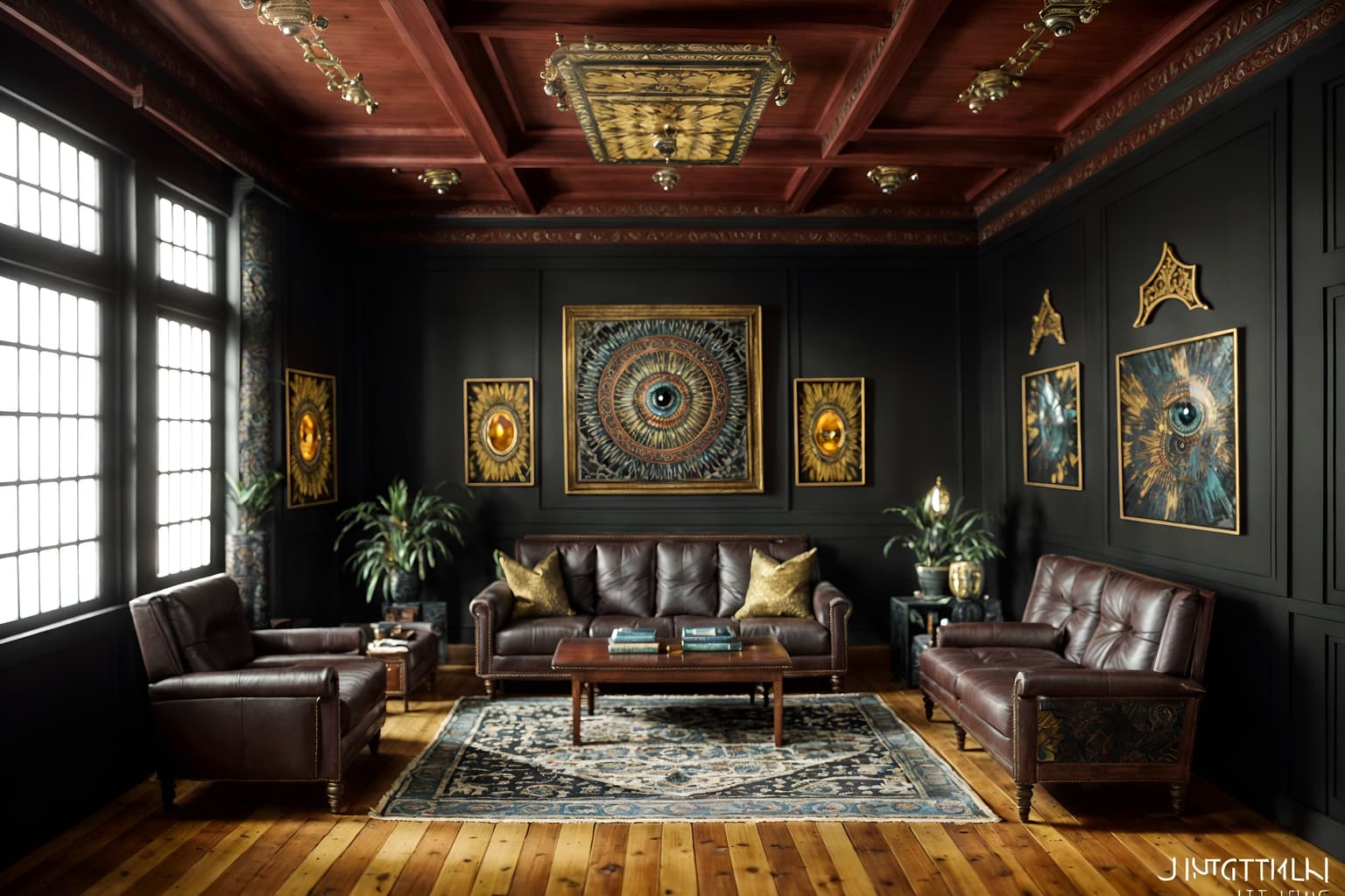 eclectic-style (exhibition space interior) . . cinematic photo, highly detailed, cinematic lighting, ultra-detailed, ultrarealistic, photorealism, 8k. eclectic interior design style. masterpiece, cinematic light, ultrarealistic+, photorealistic+, 8k, raw photo, realistic, sharp focus on eyes, (symmetrical eyes), (intact eyes), hyperrealistic, highest quality, best quality, , highly detailed, masterpiece, best quality, extremely detailed 8k wallpaper, masterpiece, best quality, ultra-detailed, best shadow, detailed background, detailed face, detailed eyes, high contrast, best illumination, detailed face, dulux, caustic, dynamic angle, detailed glow. dramatic lighting. highly detailed, insanely detailed hair, symmetrical, intricate details, professionally retouched, 8k high definition. strong bokeh. award winning photo.