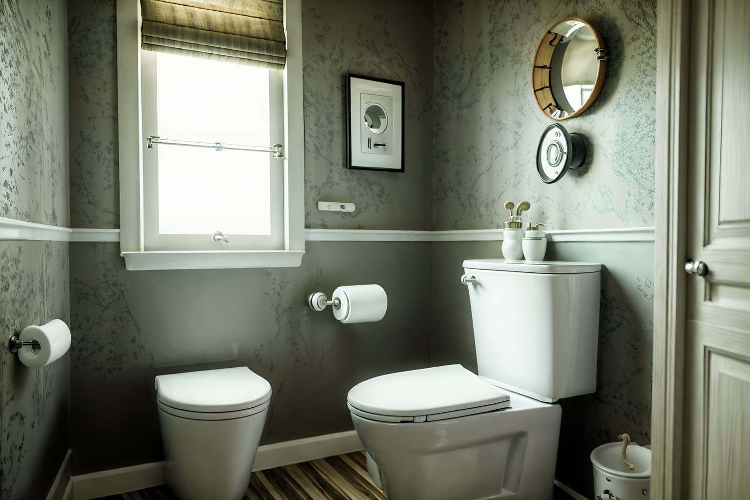 eclectic-style (toilet interior) with toilet with toilet seat up and toilet paper hanger and sink with tap and toilet with toilet seat up. . . cinematic photo, highly detailed, cinematic lighting, ultra-detailed, ultrarealistic, photorealism, 8k. eclectic interior design style. masterpiece, cinematic light, ultrarealistic+, photorealistic+, 8k, raw photo, realistic, sharp focus on eyes, (symmetrical eyes), (intact eyes), hyperrealistic, highest quality, best quality, , highly detailed, masterpiece, best quality, extremely detailed 8k wallpaper, masterpiece, best quality, ultra-detailed, best shadow, detailed background, detailed face, detailed eyes, high contrast, best illumination, detailed face, dulux, caustic, dynamic angle, detailed glow. dramatic lighting. highly detailed, insanely detailed hair, symmetrical, intricate details, professionally retouched, 8k high definition. strong bokeh. award winning photo.