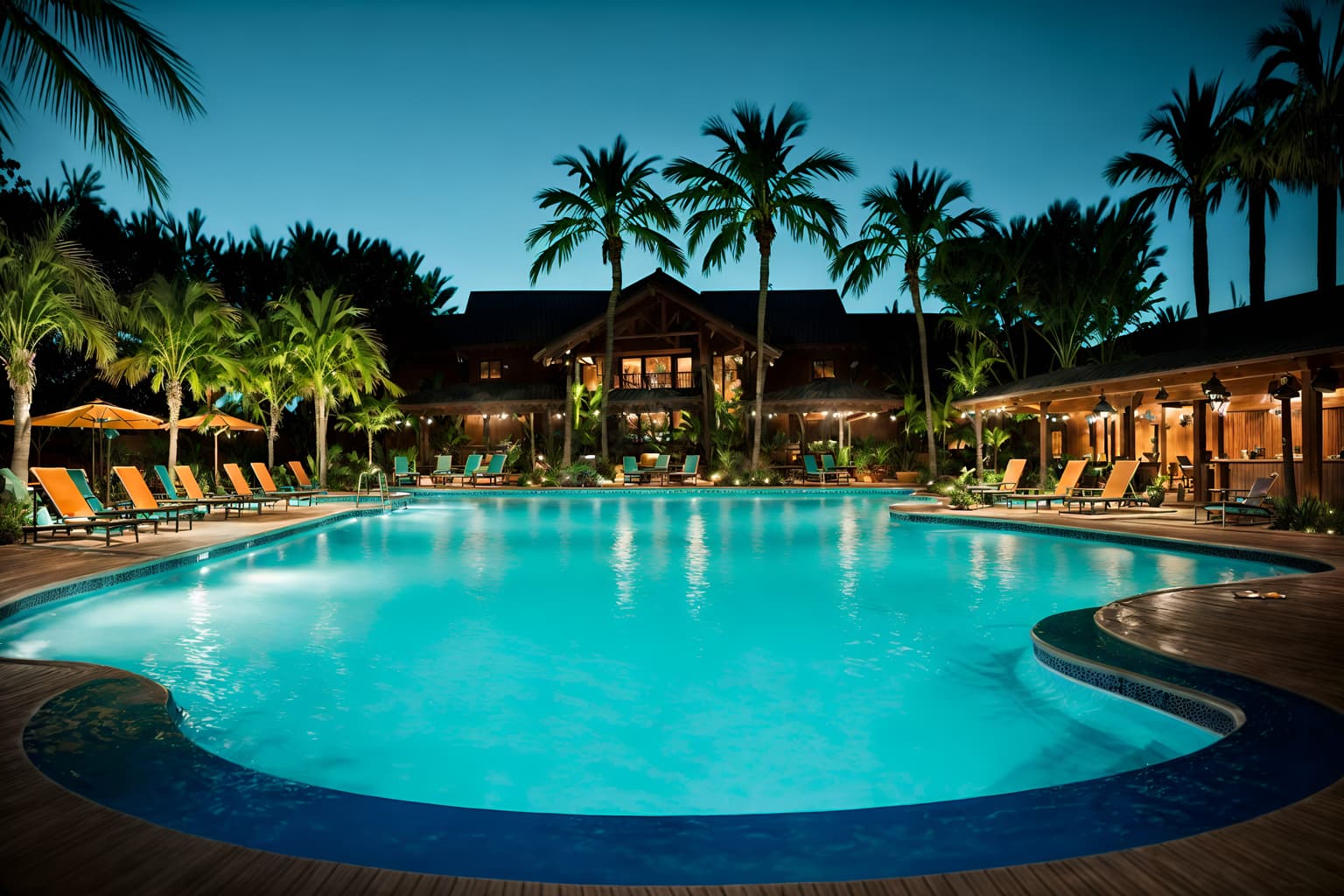 eclectic-style designed (outdoor pool area ) with pool and pool lights and pool lounge chairs and pool. . . cinematic photo, highly detailed, cinematic lighting, ultra-detailed, ultrarealistic, photorealism, 8k. eclectic design style. masterpiece, cinematic light, ultrarealistic+, photorealistic+, 8k, raw photo, realistic, sharp focus on eyes, (symmetrical eyes), (intact eyes), hyperrealistic, highest quality, best quality, , highly detailed, masterpiece, best quality, extremely detailed 8k wallpaper, masterpiece, best quality, ultra-detailed, best shadow, detailed background, detailed face, detailed eyes, high contrast, best illumination, detailed face, dulux, caustic, dynamic angle, detailed glow. dramatic lighting. highly detailed, insanely detailed hair, symmetrical, intricate details, professionally retouched, 8k high definition. strong bokeh. award winning photo.