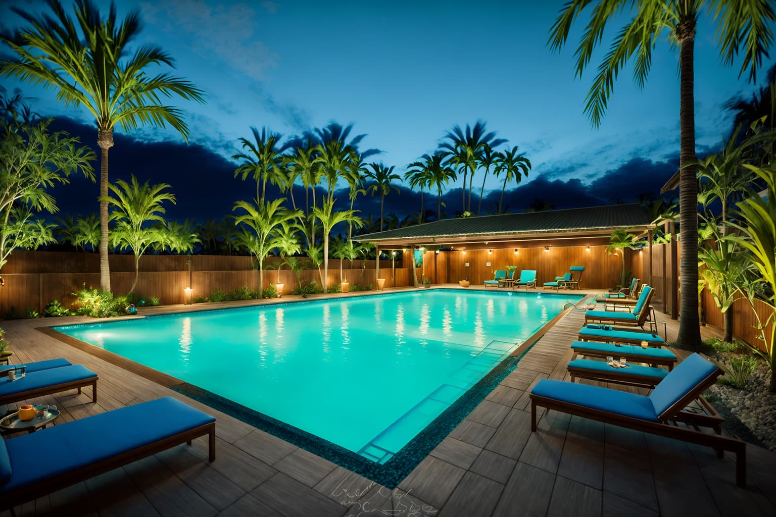 eclectic-style designed (outdoor pool area ) with pool and pool lights and pool lounge chairs and pool. . . cinematic photo, highly detailed, cinematic lighting, ultra-detailed, ultrarealistic, photorealism, 8k. eclectic design style. masterpiece, cinematic light, ultrarealistic+, photorealistic+, 8k, raw photo, realistic, sharp focus on eyes, (symmetrical eyes), (intact eyes), hyperrealistic, highest quality, best quality, , highly detailed, masterpiece, best quality, extremely detailed 8k wallpaper, masterpiece, best quality, ultra-detailed, best shadow, detailed background, detailed face, detailed eyes, high contrast, best illumination, detailed face, dulux, caustic, dynamic angle, detailed glow. dramatic lighting. highly detailed, insanely detailed hair, symmetrical, intricate details, professionally retouched, 8k high definition. strong bokeh. award winning photo.