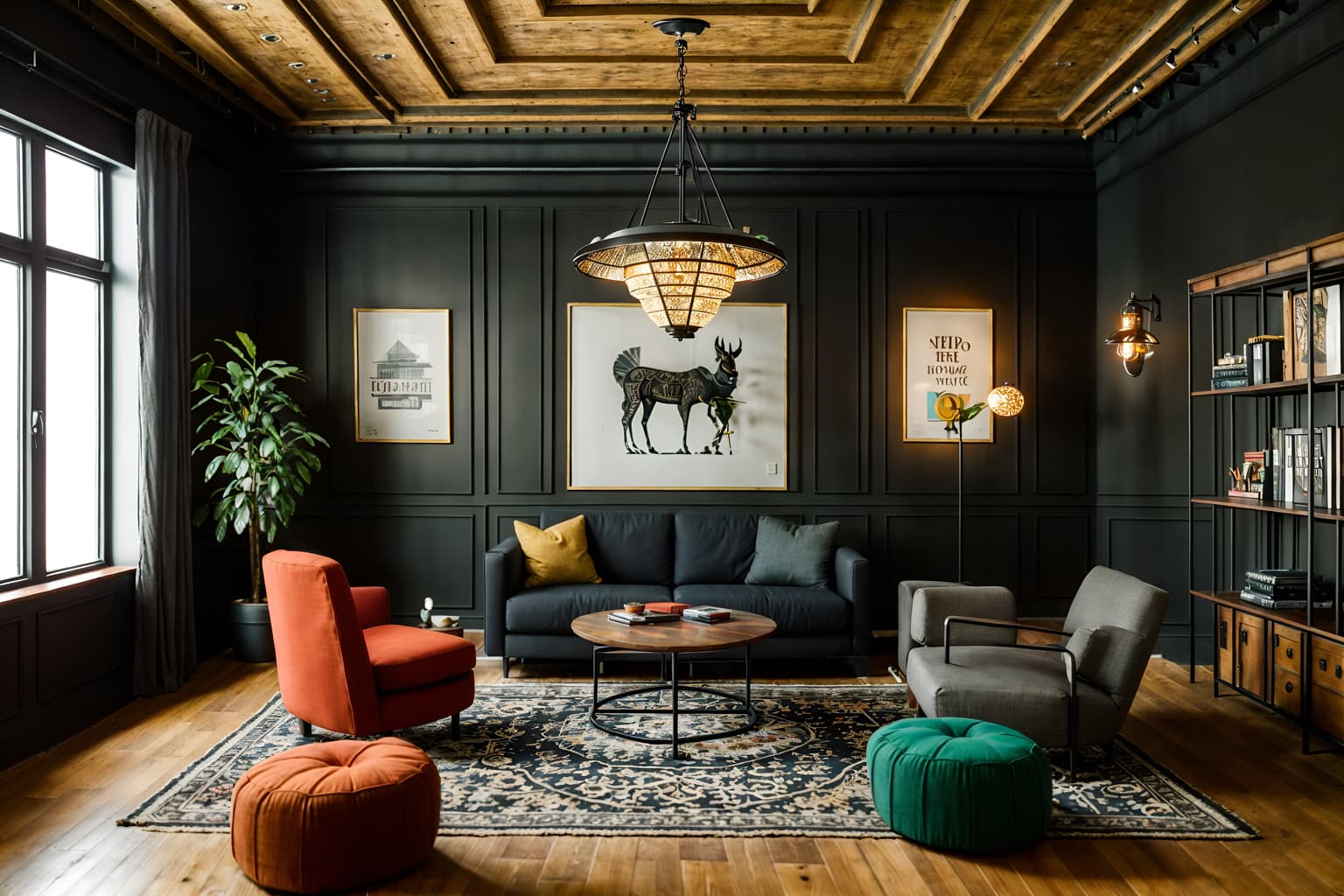 eclectic-style (coworking space interior) with seating area with sofa and office desks and office chairs and lounge chairs and seating area with sofa. . . cinematic photo, highly detailed, cinematic lighting, ultra-detailed, ultrarealistic, photorealism, 8k. eclectic interior design style. masterpiece, cinematic light, ultrarealistic+, photorealistic+, 8k, raw photo, realistic, sharp focus on eyes, (symmetrical eyes), (intact eyes), hyperrealistic, highest quality, best quality, , highly detailed, masterpiece, best quality, extremely detailed 8k wallpaper, masterpiece, best quality, ultra-detailed, best shadow, detailed background, detailed face, detailed eyes, high contrast, best illumination, detailed face, dulux, caustic, dynamic angle, detailed glow. dramatic lighting. highly detailed, insanely detailed hair, symmetrical, intricate details, professionally retouched, 8k high definition. strong bokeh. award winning photo.