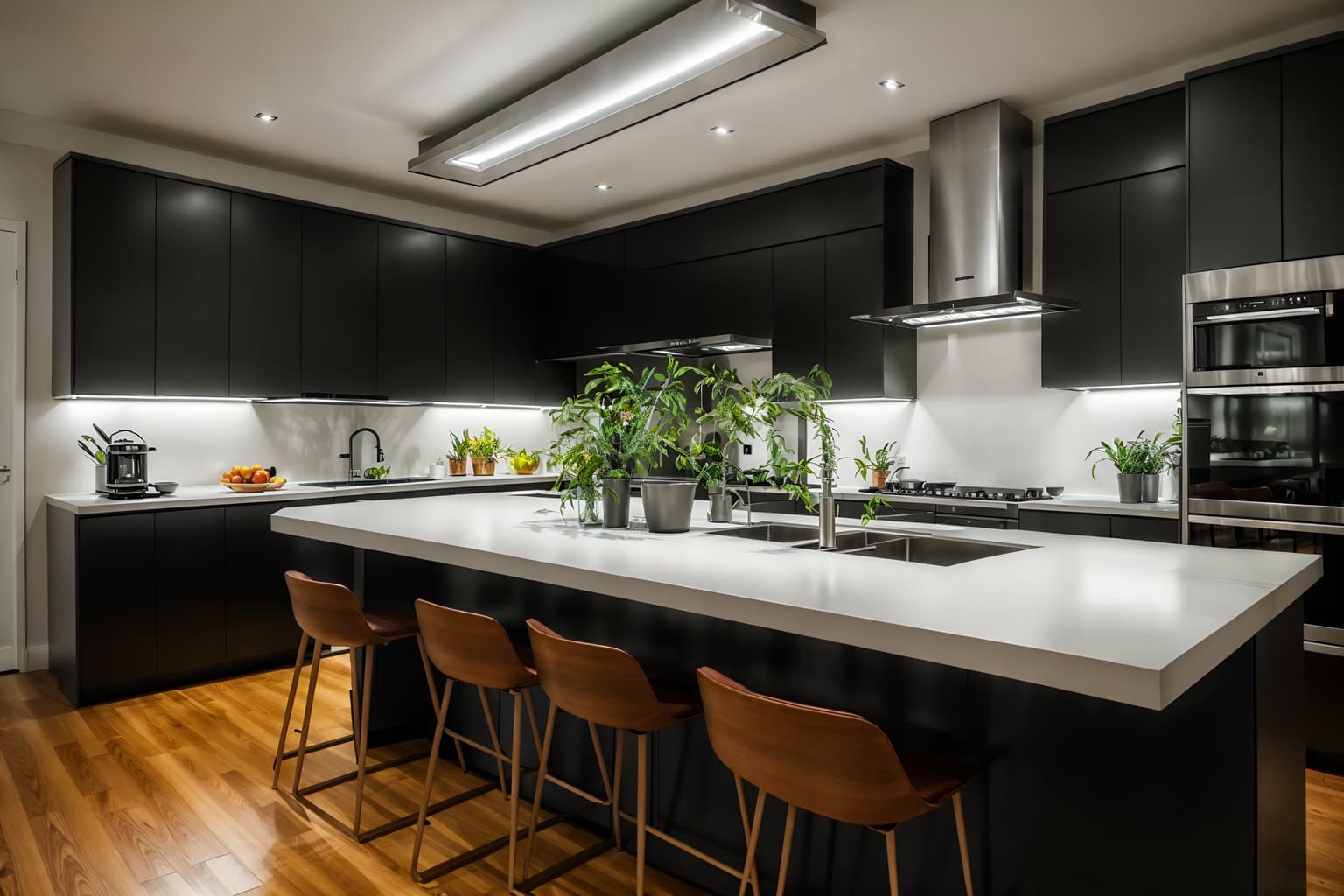 contemporary-style (kitchen living combo interior) with worktops and plant and sink and stove and kitchen cabinets and plant and electric lamps and refrigerator. . with . . cinematic photo, highly detailed, cinematic lighting, ultra-detailed, ultrarealistic, photorealism, 8k. contemporary interior design style. masterpiece, cinematic light, ultrarealistic+, photorealistic+, 8k, raw photo, realistic, sharp focus on eyes, (symmetrical eyes), (intact eyes), hyperrealistic, highest quality, best quality, , highly detailed, masterpiece, best quality, extremely detailed 8k wallpaper, masterpiece, best quality, ultra-detailed, best shadow, detailed background, detailed face, detailed eyes, high contrast, best illumination, detailed face, dulux, caustic, dynamic angle, detailed glow. dramatic lighting. highly detailed, insanely detailed hair, symmetrical, intricate details, professionally retouched, 8k high definition. strong bokeh. award winning photo.
