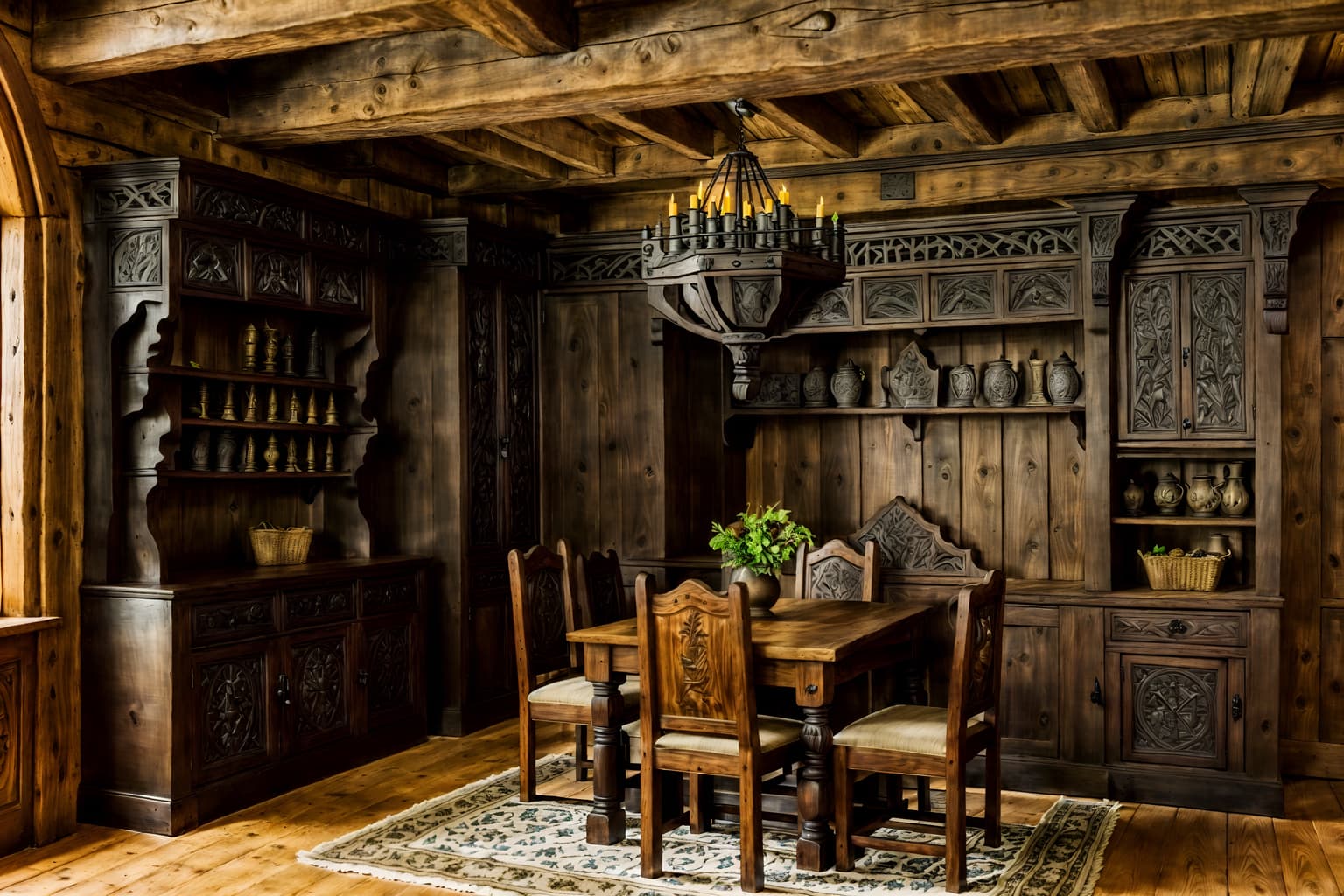 medieval-style (drop zone interior) with high up storage and cubbies and cabinets and storage baskets and storage drawers and a bench and lockers and shelves for shoes. . with carved wooden tables and heavy furniture pieces and medieval shields on the wall and upholstery on chairs and sofas and carved wooden benches and timber beams and gothic appearance and velvet, chenille, damask, and brocade draperies and fabrics. . cinematic photo, highly detailed, cinematic lighting, ultra-detailed, ultrarealistic, photorealism, 8k. medieval interior design style. masterpiece, cinematic light, ultrarealistic+, photorealistic+, 8k, raw photo, realistic, sharp focus on eyes, (symmetrical eyes), (intact eyes), hyperrealistic, highest quality, best quality, , highly detailed, masterpiece, best quality, extremely detailed 8k wallpaper, masterpiece, best quality, ultra-detailed, best shadow, detailed background, detailed face, detailed eyes, high contrast, best illumination, detailed face, dulux, caustic, dynamic angle, detailed glow. dramatic lighting. highly detailed, insanely detailed hair, symmetrical, intricate details, professionally retouched, 8k high definition. strong bokeh. award winning photo.