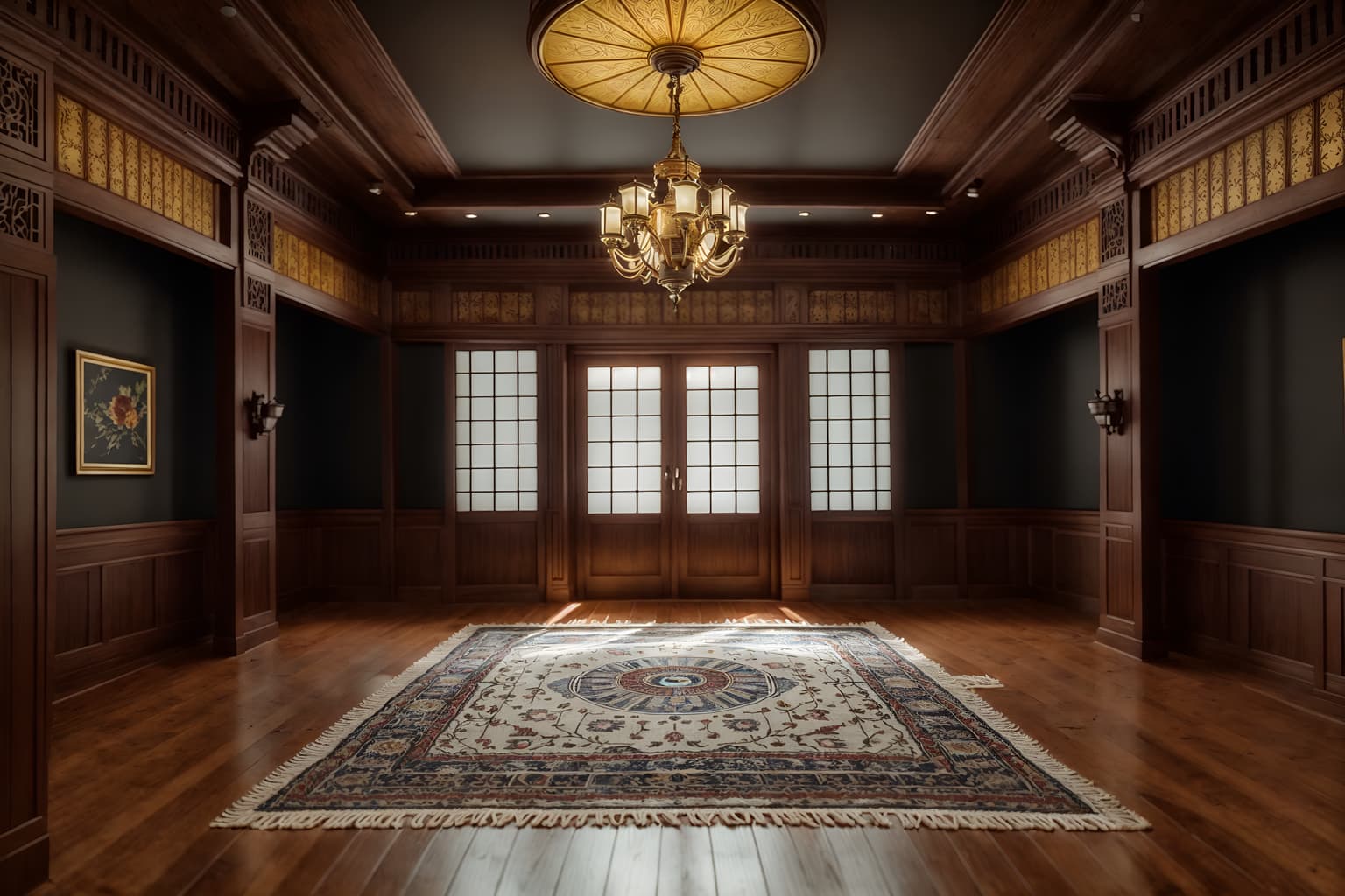 traditional-style (exhibition space interior) . . cinematic photo, highly detailed, cinematic lighting, ultra-detailed, ultrarealistic, photorealism, 8k. traditional interior design style. masterpiece, cinematic light, ultrarealistic+, photorealistic+, 8k, raw photo, realistic, sharp focus on eyes, (symmetrical eyes), (intact eyes), hyperrealistic, highest quality, best quality, , highly detailed, masterpiece, best quality, extremely detailed 8k wallpaper, masterpiece, best quality, ultra-detailed, best shadow, detailed background, detailed face, detailed eyes, high contrast, best illumination, detailed face, dulux, caustic, dynamic angle, detailed glow. dramatic lighting. highly detailed, insanely detailed hair, symmetrical, intricate details, professionally retouched, 8k high definition. strong bokeh. award winning photo.
