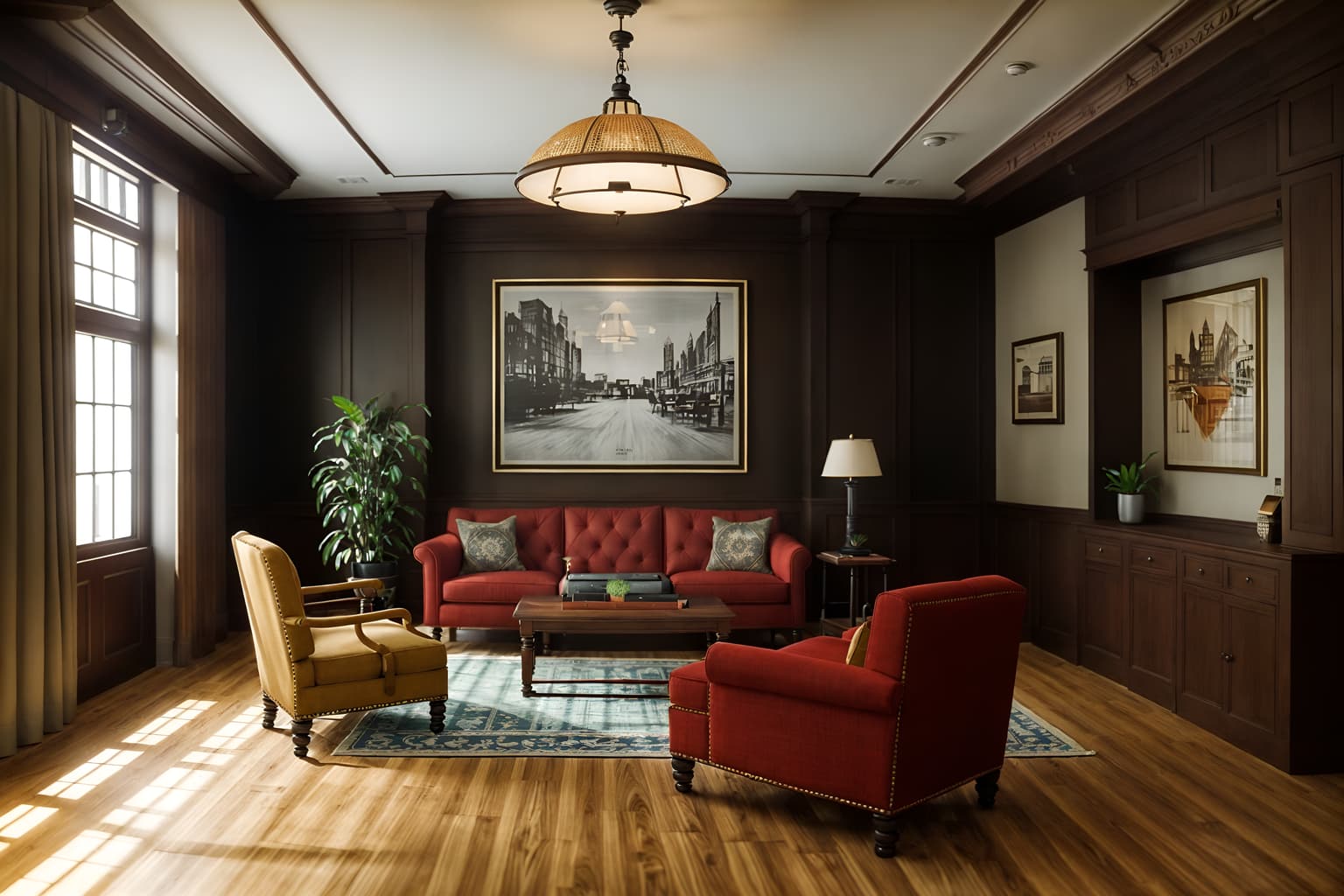 traditional-style (coworking space interior) with office chairs and seating area with sofa and office desks and lounge chairs and office chairs. . . cinematic photo, highly detailed, cinematic lighting, ultra-detailed, ultrarealistic, photorealism, 8k. traditional interior design style. masterpiece, cinematic light, ultrarealistic+, photorealistic+, 8k, raw photo, realistic, sharp focus on eyes, (symmetrical eyes), (intact eyes), hyperrealistic, highest quality, best quality, , highly detailed, masterpiece, best quality, extremely detailed 8k wallpaper, masterpiece, best quality, ultra-detailed, best shadow, detailed background, detailed face, detailed eyes, high contrast, best illumination, detailed face, dulux, caustic, dynamic angle, detailed glow. dramatic lighting. highly detailed, insanely detailed hair, symmetrical, intricate details, professionally retouched, 8k high definition. strong bokeh. award winning photo.