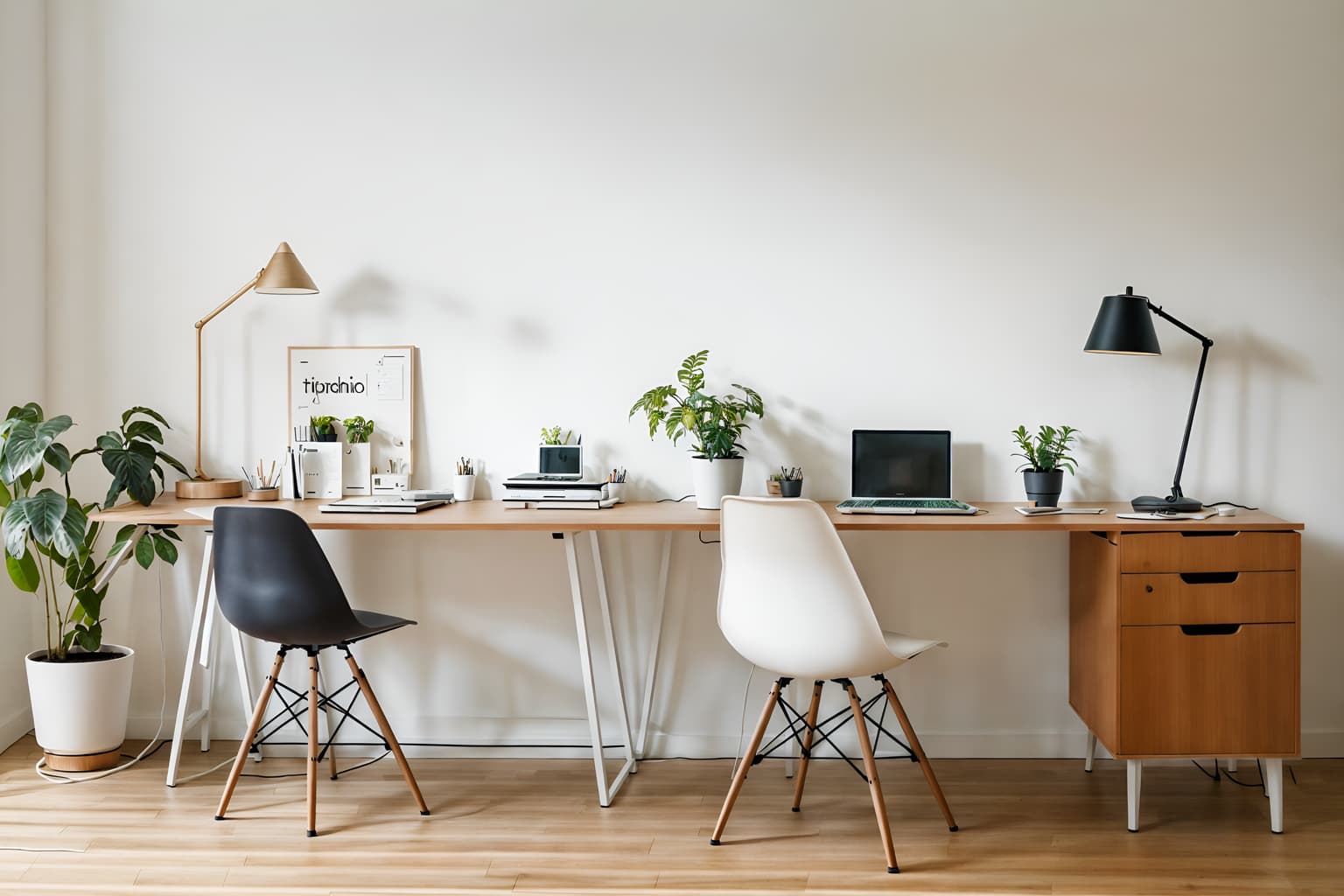 airbnb-style (home office interior) with office chair and plant and computer desk and cabinets and desk lamp and office chair. . with simple color palette and neutral walls and textures and open and natural lighting and scandinavian style and natural materials and elements and practicality and functionality and simple, clean lines and simplistic furniture and simple color palette. . cinematic photo, highly detailed, cinematic lighting, ultra-detailed, ultrarealistic, photorealism, 8k. airbnb interior design style. masterpiece, cinematic light, ultrarealistic+, photorealistic+, 8k, raw photo, realistic, sharp focus on eyes, (symmetrical eyes), (intact eyes), hyperrealistic, highest quality, best quality, , highly detailed, masterpiece, best quality, extremely detailed 8k wallpaper, masterpiece, best quality, ultra-detailed, best shadow, detailed background, detailed face, detailed eyes, high contrast, best illumination, detailed face, dulux, caustic, dynamic angle, detailed glow. dramatic lighting. highly detailed, insanely detailed hair, symmetrical, intricate details, professionally retouched, 8k high definition. strong bokeh. award winning photo.