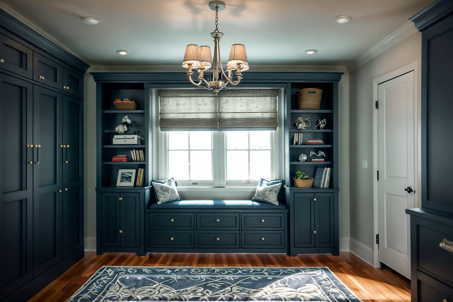 nautical-style (drop zone interior) with a bench and wall hooks for coats and storage drawers and high up storage and cabinets and storage baskets and shelves for shoes and lockers. . . cinematic photo, highly detailed, cinematic lighting, ultra-detailed, ultrarealistic, photorealism, 8k. nautical interior design style. masterpiece, cinematic light, ultrarealistic+, photorealistic+, 8k, raw photo, realistic, sharp focus on eyes, (symmetrical eyes), (intact eyes), hyperrealistic, highest quality, best quality, , highly detailed, masterpiece, best quality, extremely detailed 8k wallpaper, masterpiece, best quality, ultra-detailed, best shadow, detailed background, detailed face, detailed eyes, high contrast, best illumination, detailed face, dulux, caustic, dynamic angle, detailed glow. dramatic lighting. highly detailed, insanely detailed hair, symmetrical, intricate details, professionally retouched, 8k high definition. strong bokeh. award winning photo.