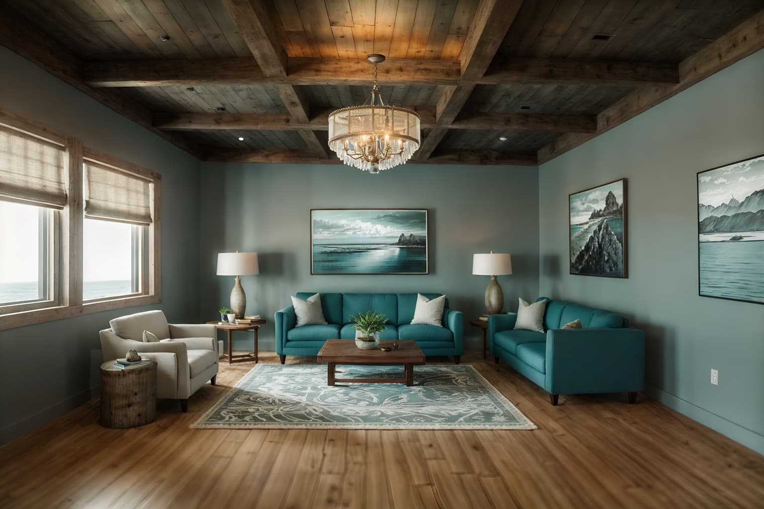 coastal-style (exhibition space interior) . with . . cinematic photo, highly detailed, cinematic lighting, ultra-detailed, ultrarealistic, photorealism, 8k. coastal interior design style. masterpiece, cinematic light, ultrarealistic+, photorealistic+, 8k, raw photo, realistic, sharp focus on eyes, (symmetrical eyes), (intact eyes), hyperrealistic, highest quality, best quality, , highly detailed, masterpiece, best quality, extremely detailed 8k wallpaper, masterpiece, best quality, ultra-detailed, best shadow, detailed background, detailed face, detailed eyes, high contrast, best illumination, detailed face, dulux, caustic, dynamic angle, detailed glow. dramatic lighting. highly detailed, insanely detailed hair, symmetrical, intricate details, professionally retouched, 8k high definition. strong bokeh. award winning photo.